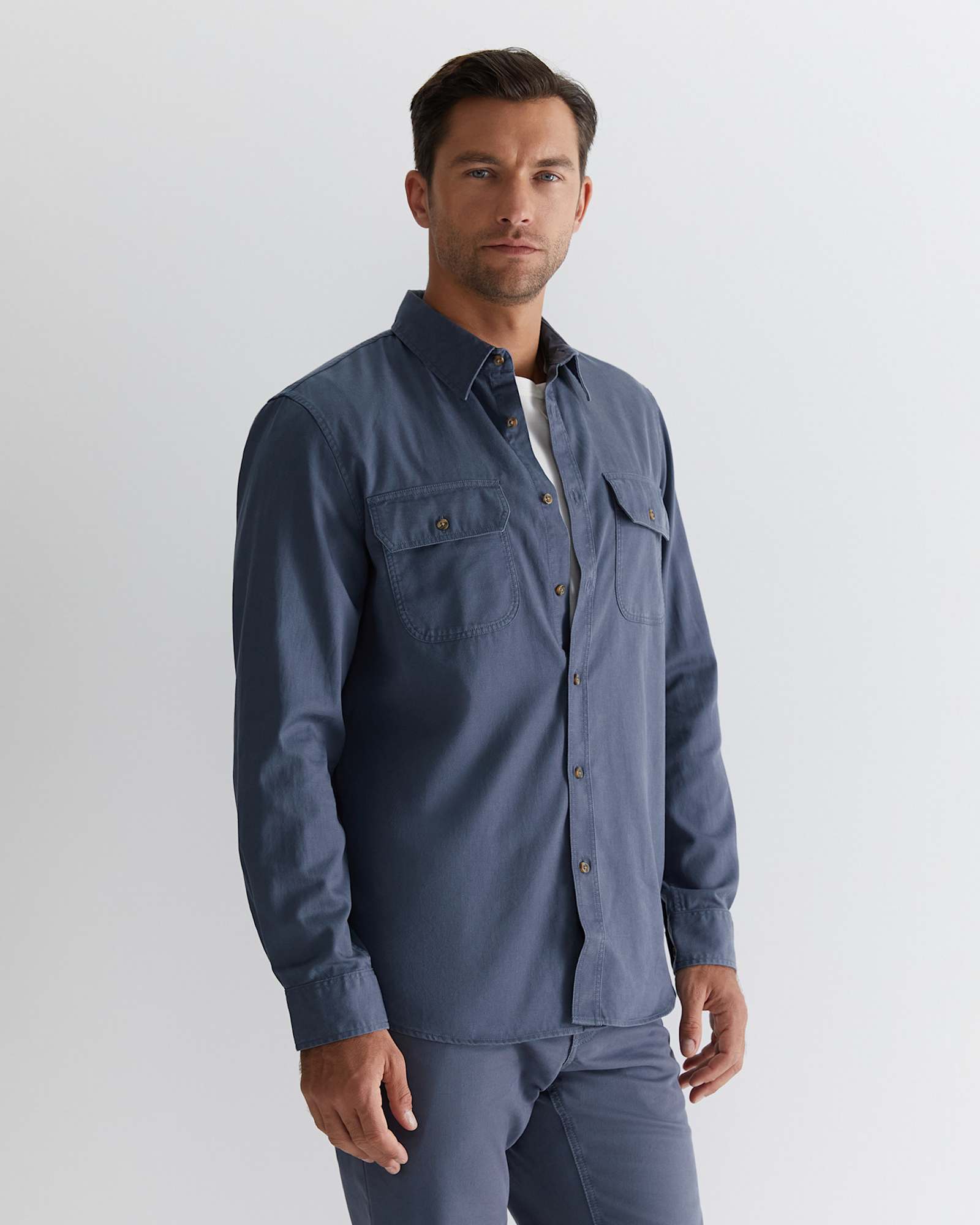Edgar Shirt in STEEL BLUE