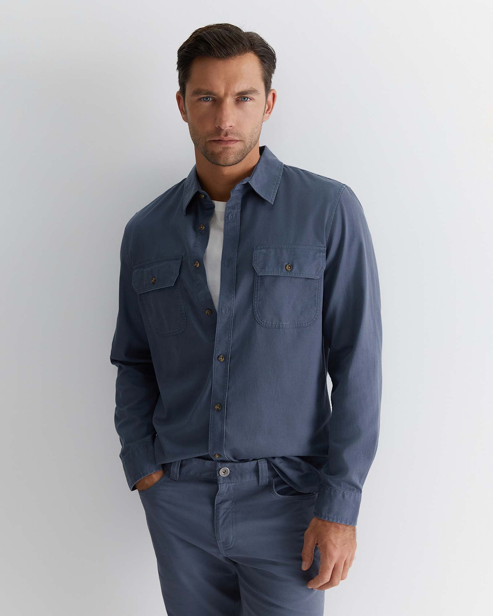 Edgar Shirt in STEEL BLUE
