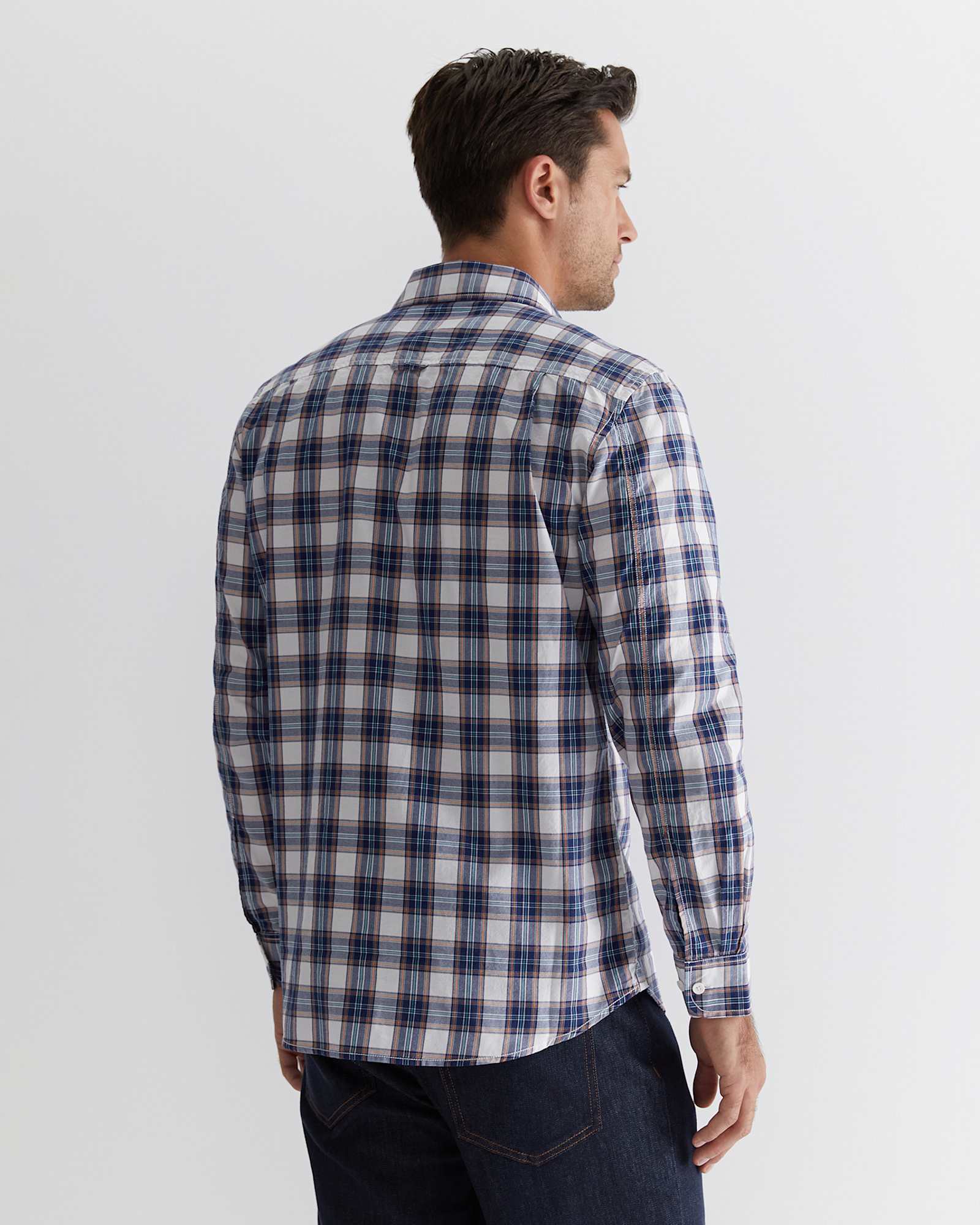 Callam Check Shirt in NAVY MULTI