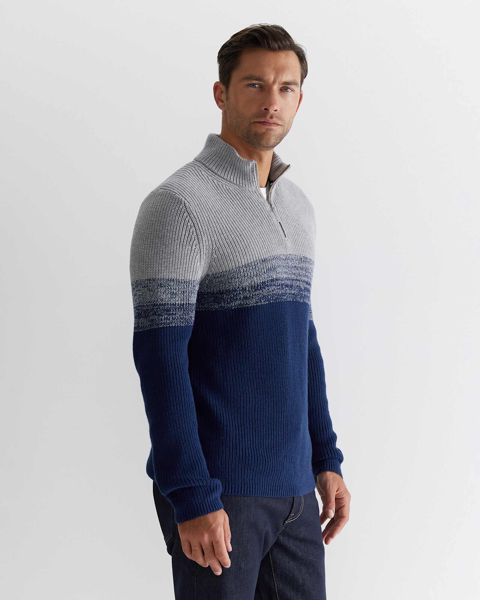 Civic Quarter Zip in BALL POINT BLUE