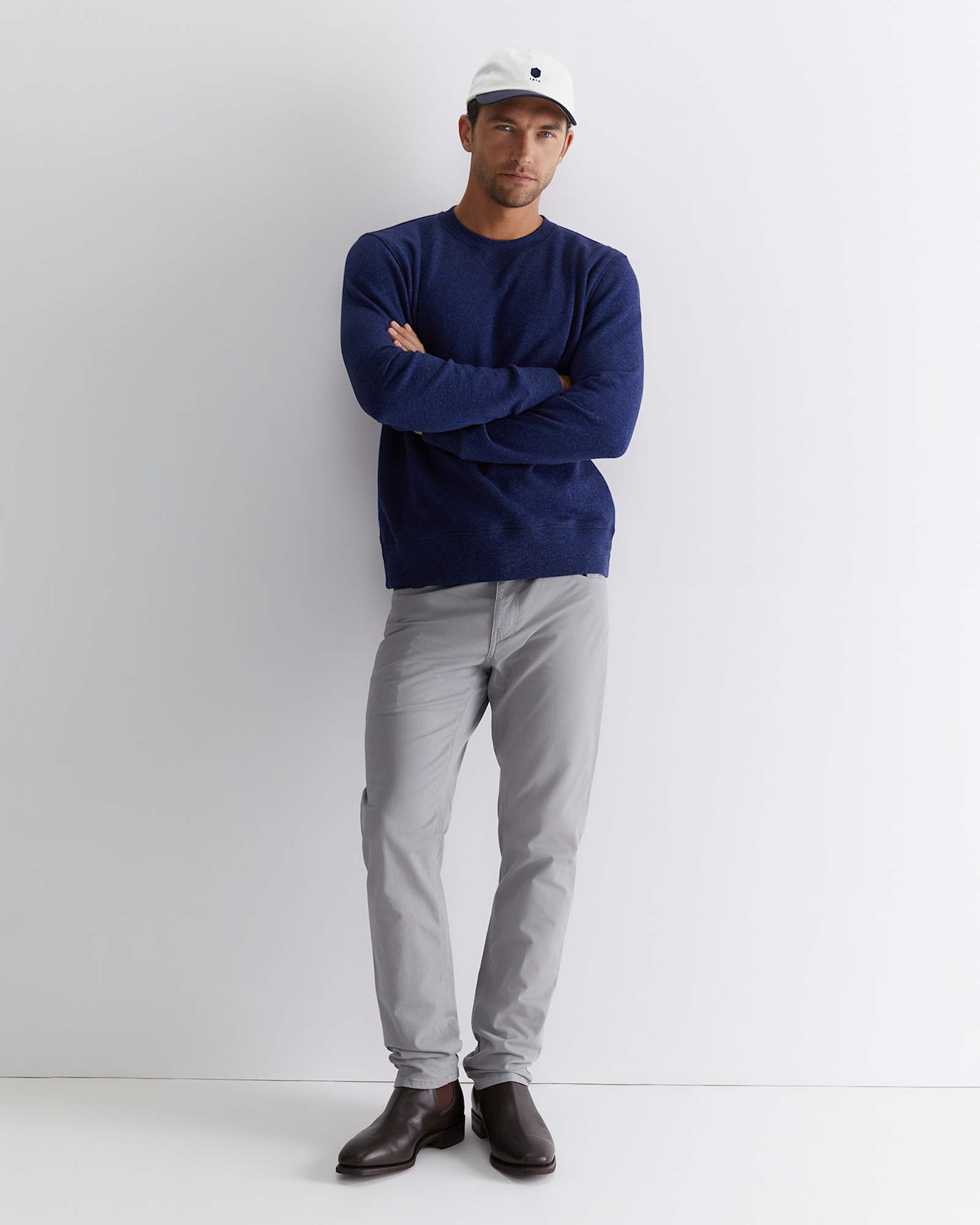 Tapered Bedford Jean in LIGHT GREY