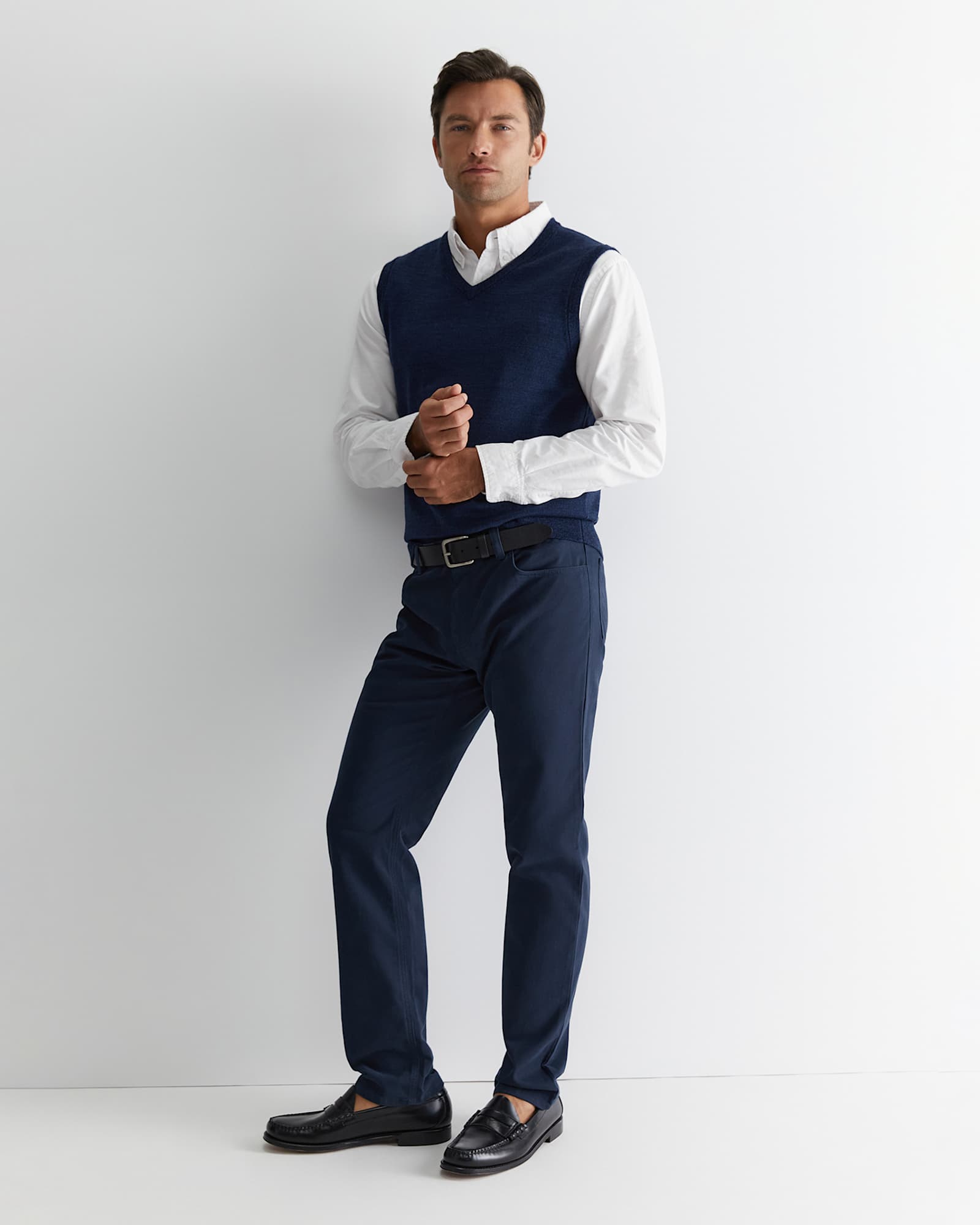 Merino Vest in NAVY