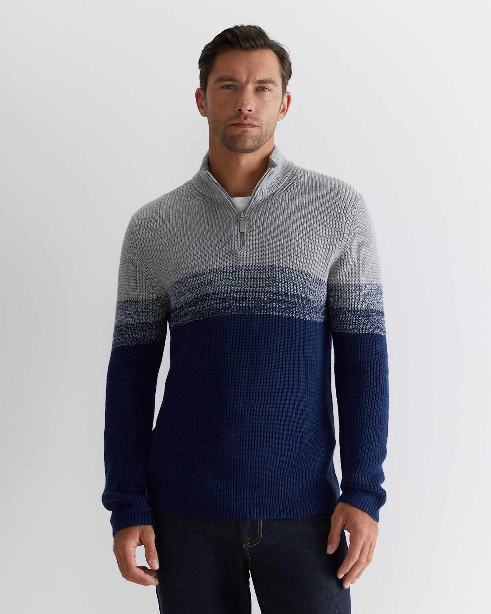 Civic Quarter Zip in BALL POINT BLUE