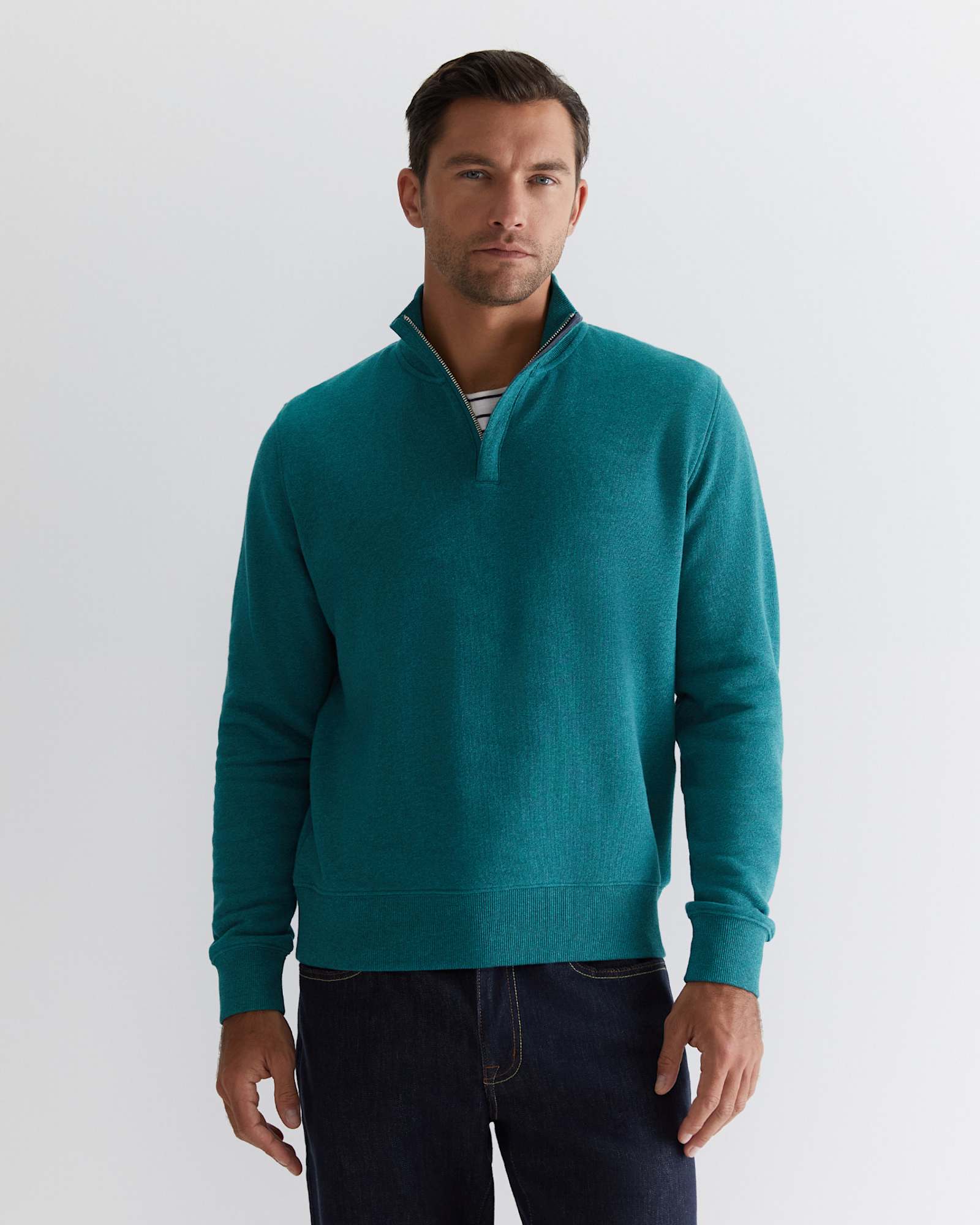 Mont Quarter Zip in LAKE BLUE