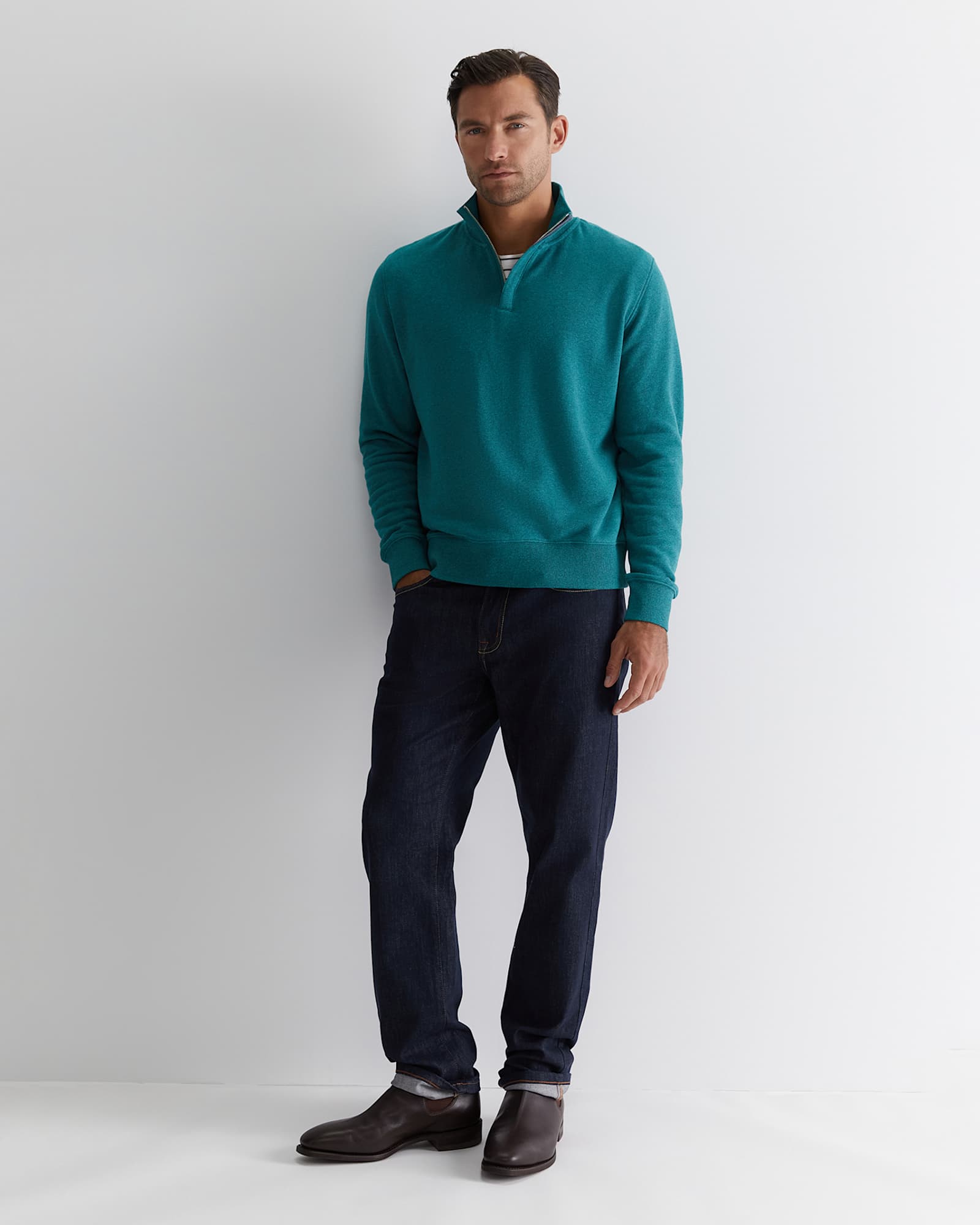 Mont Quarter Zip in LAKE BLUE