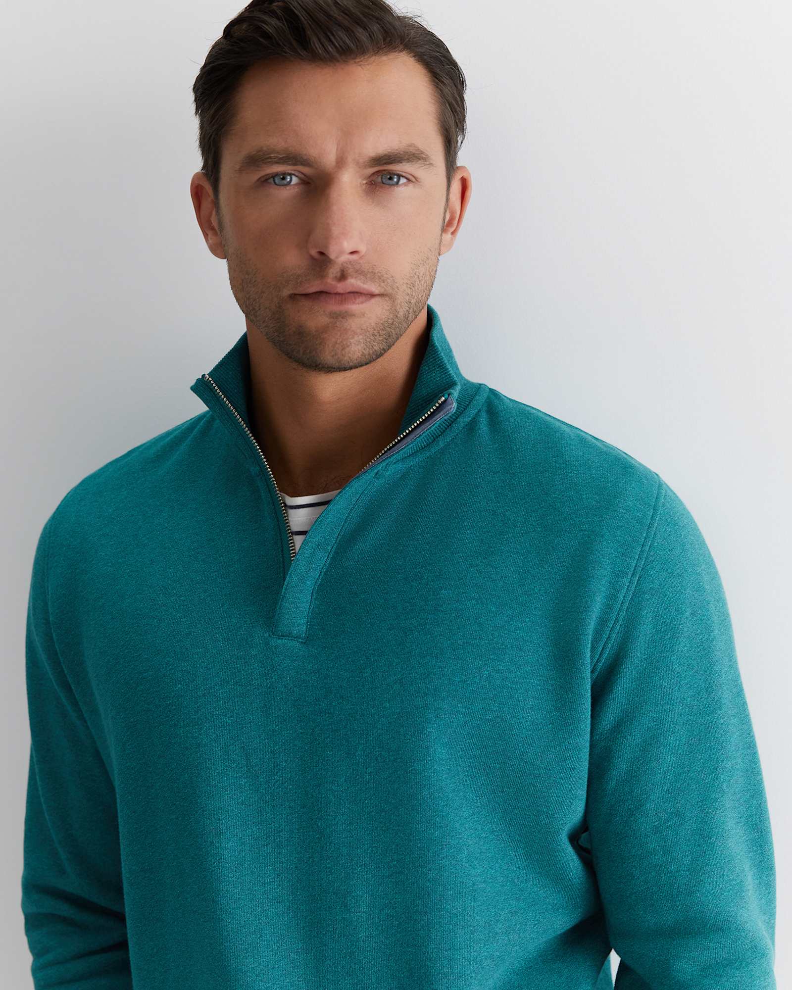 Mont Quarter Zip in LAKE BLUE