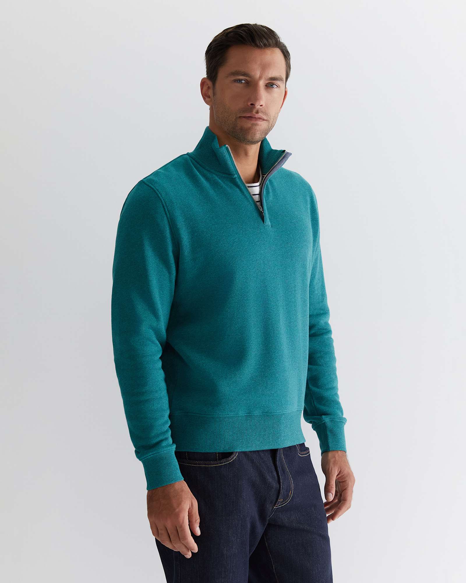 Mont Quarter Zip in LAKE BLUE