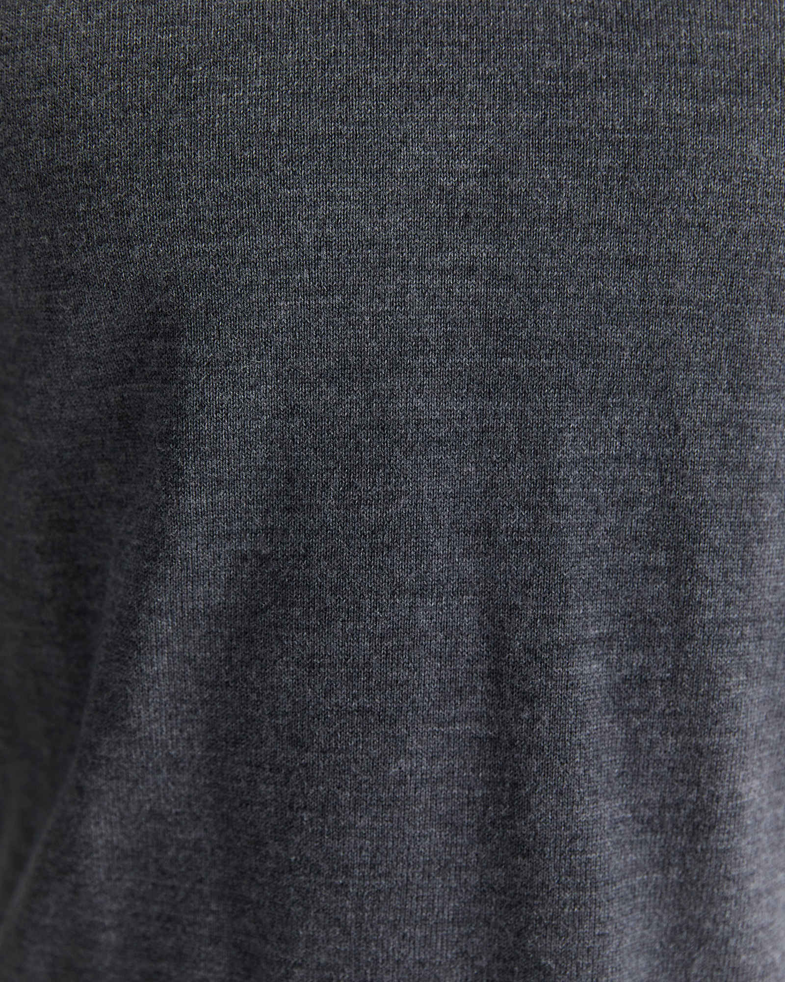 Merino V-Neck Knit in CHARCOAL MELANGE
