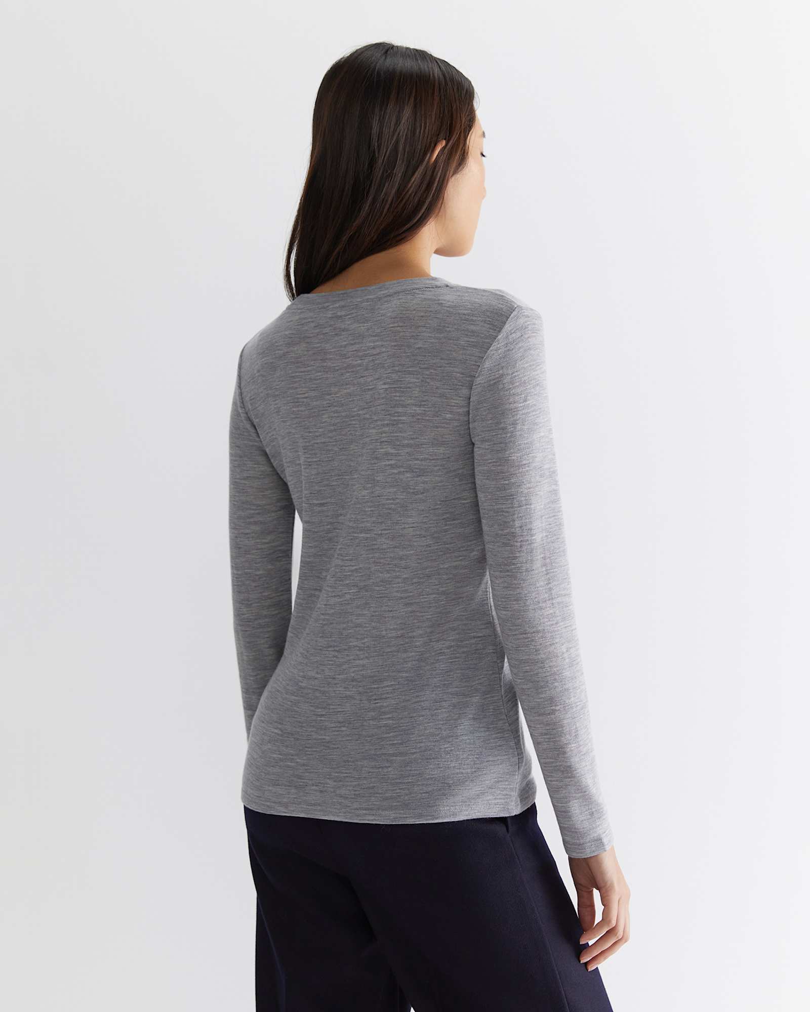 Addison Babywool Top in GREY MARLE