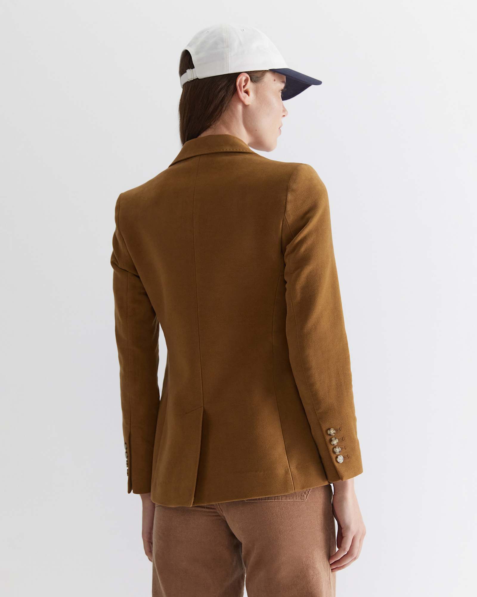 The Italian Moleskin Blazer in CARAMEL