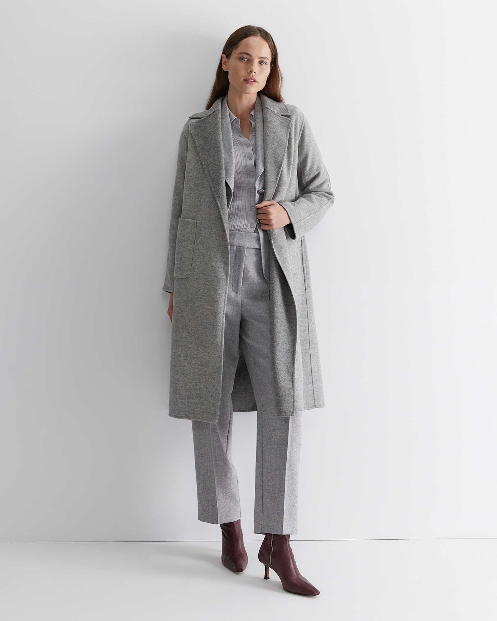 Frankie Twill Blazer in SILVER MELANGE