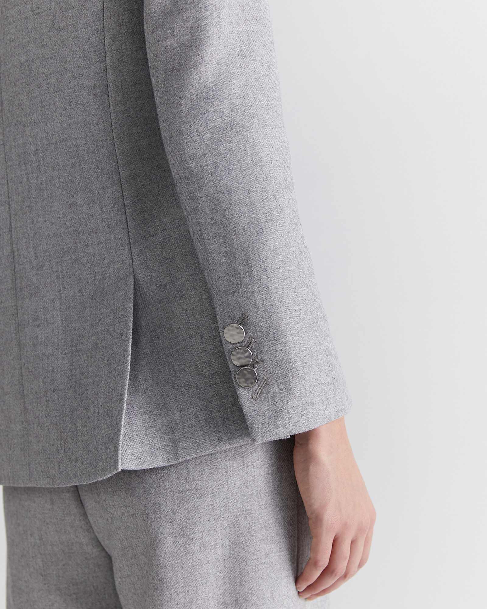 Frankie Twill Blazer in SILVER MELANGE