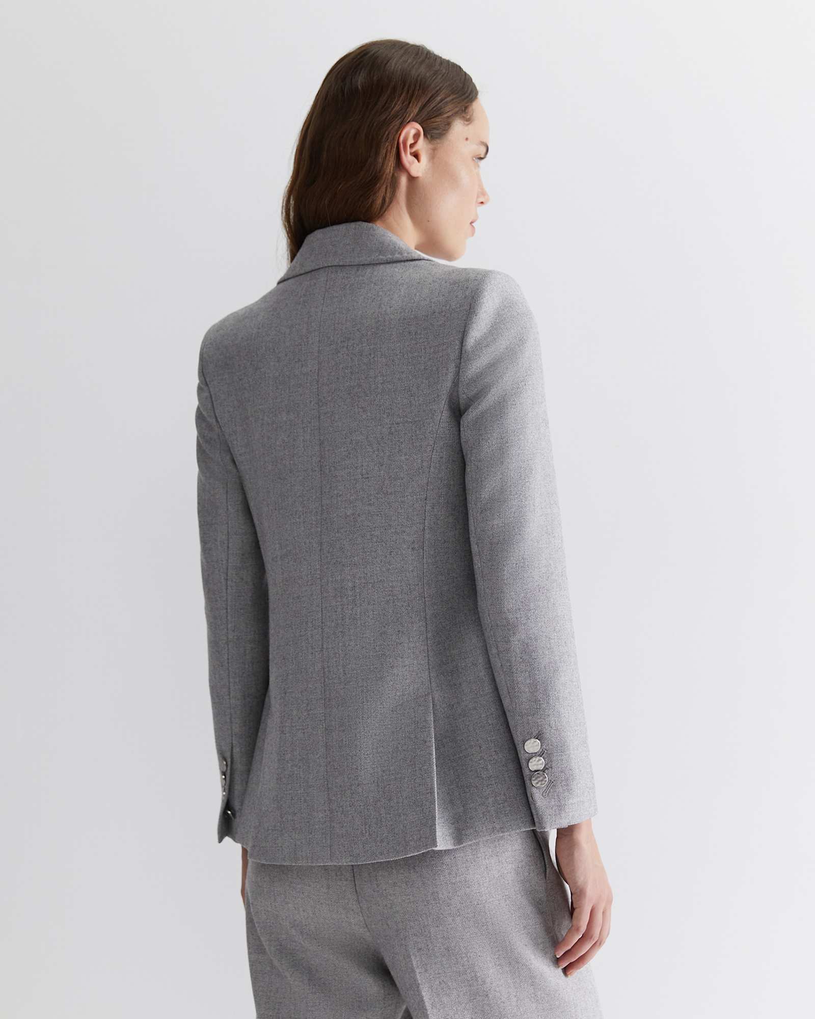Frankie Twill Blazer in SILVER MELANGE