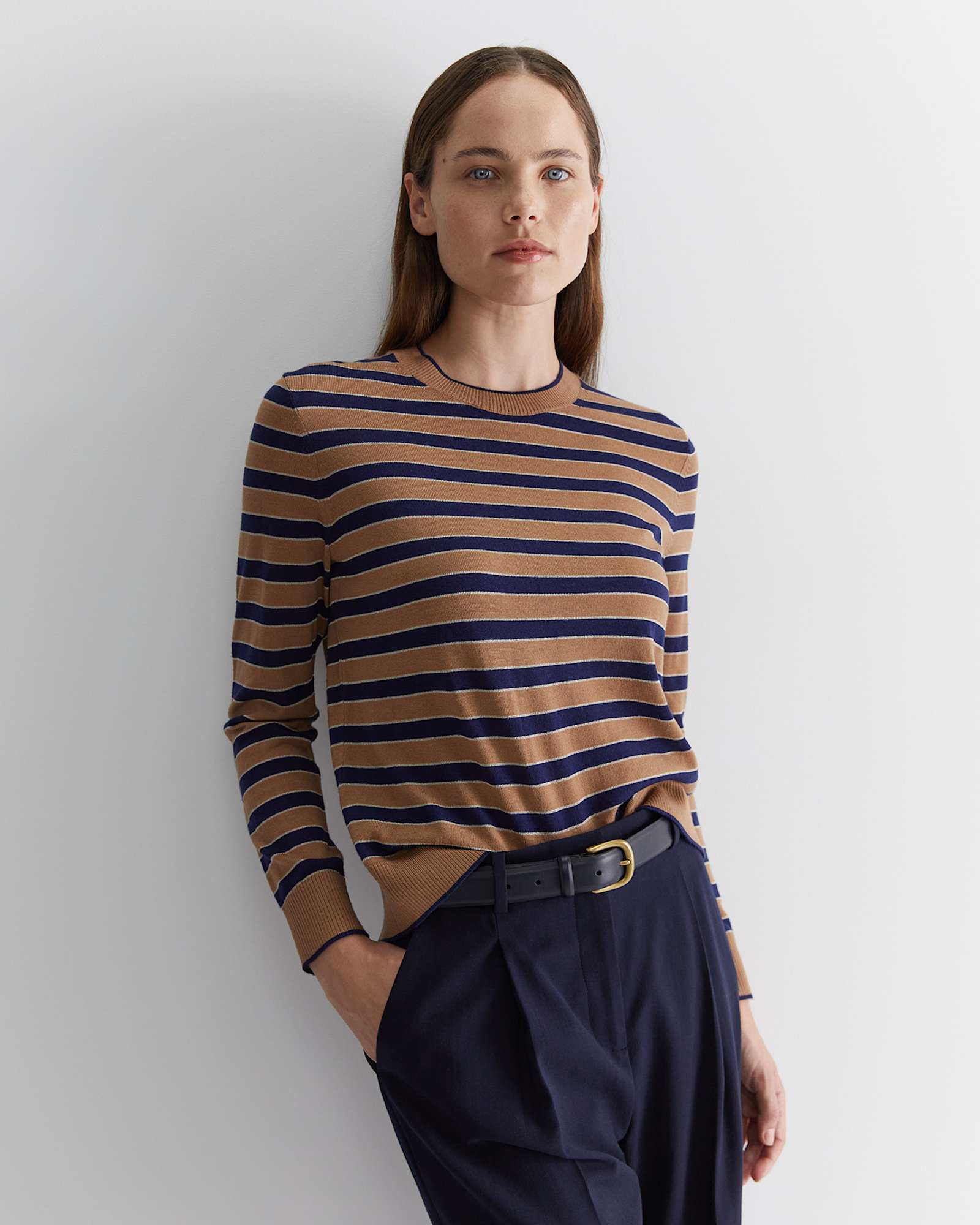 Merino Wool Stripe Knit in STRIPE