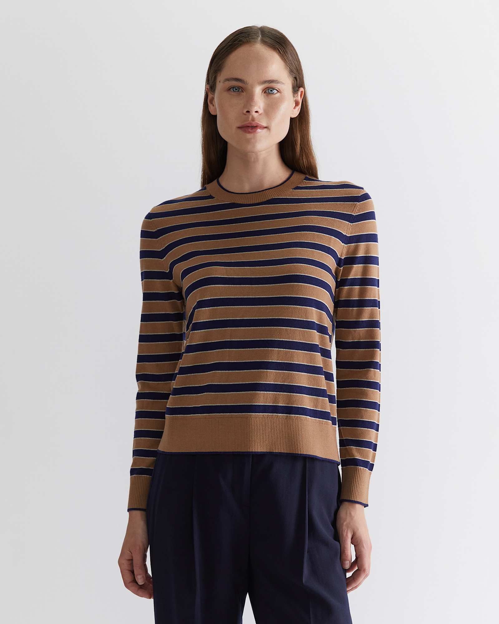 Merino Wool Stripe Knit in STRIPE