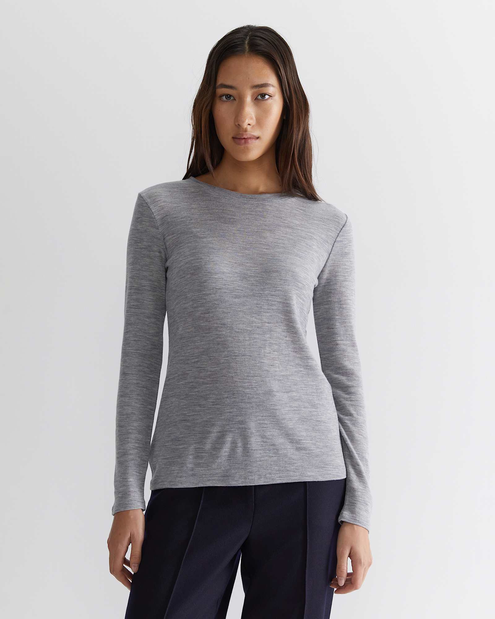 Addison Babywool Top in GREY MARLE