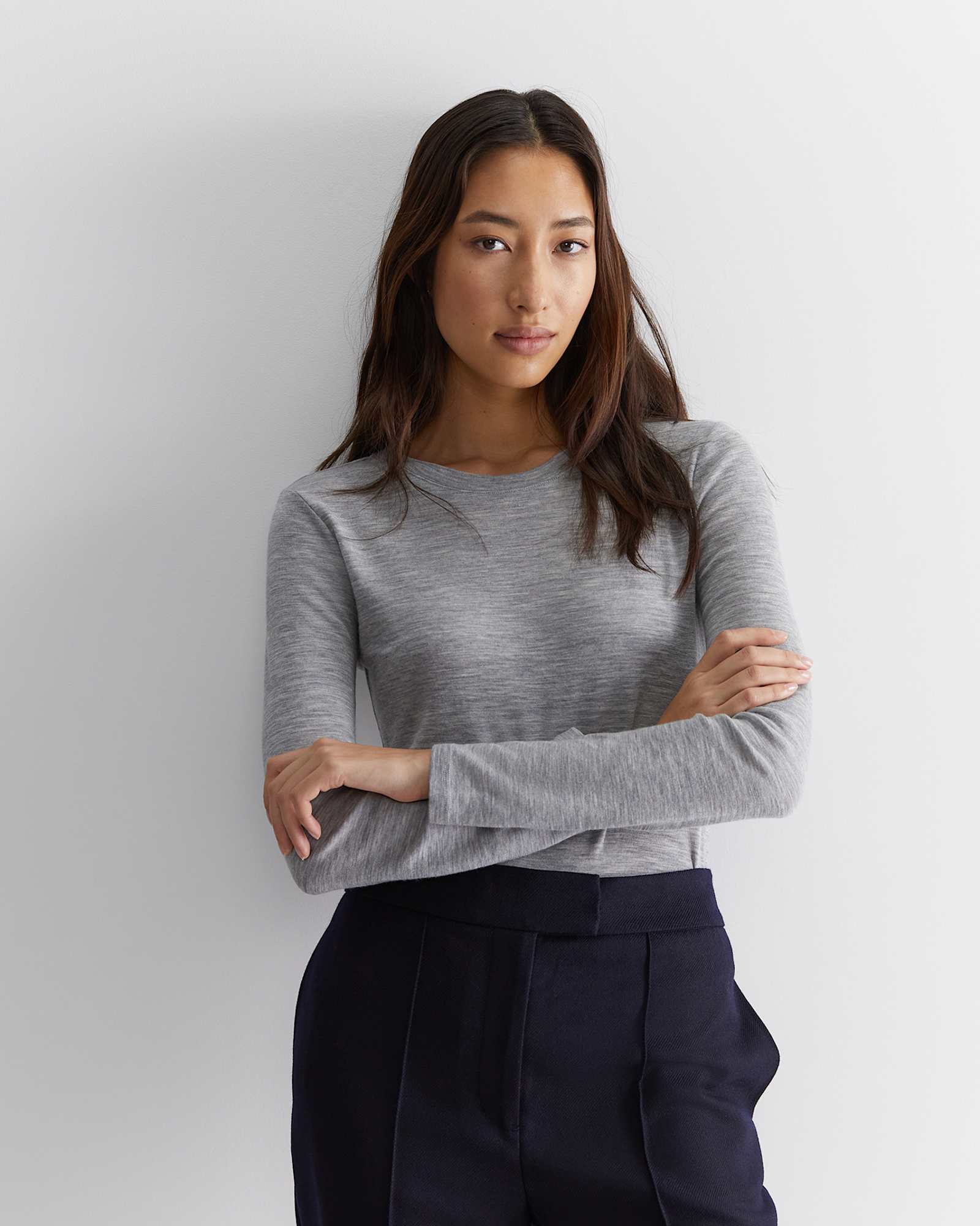 Addison Babywool Top in GREY MARLE