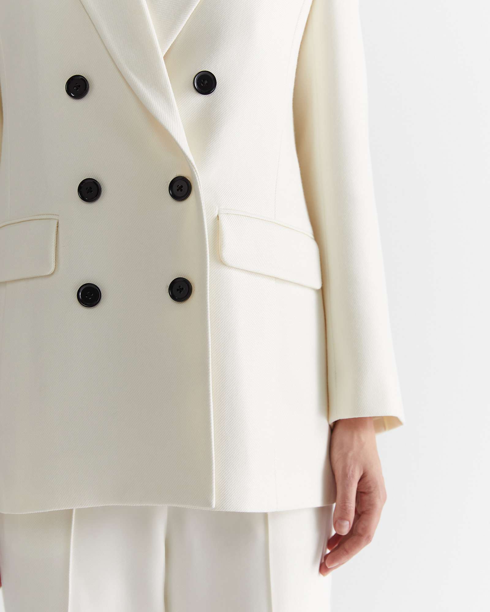 Frankie Twill Coat in WINTER WHITE
