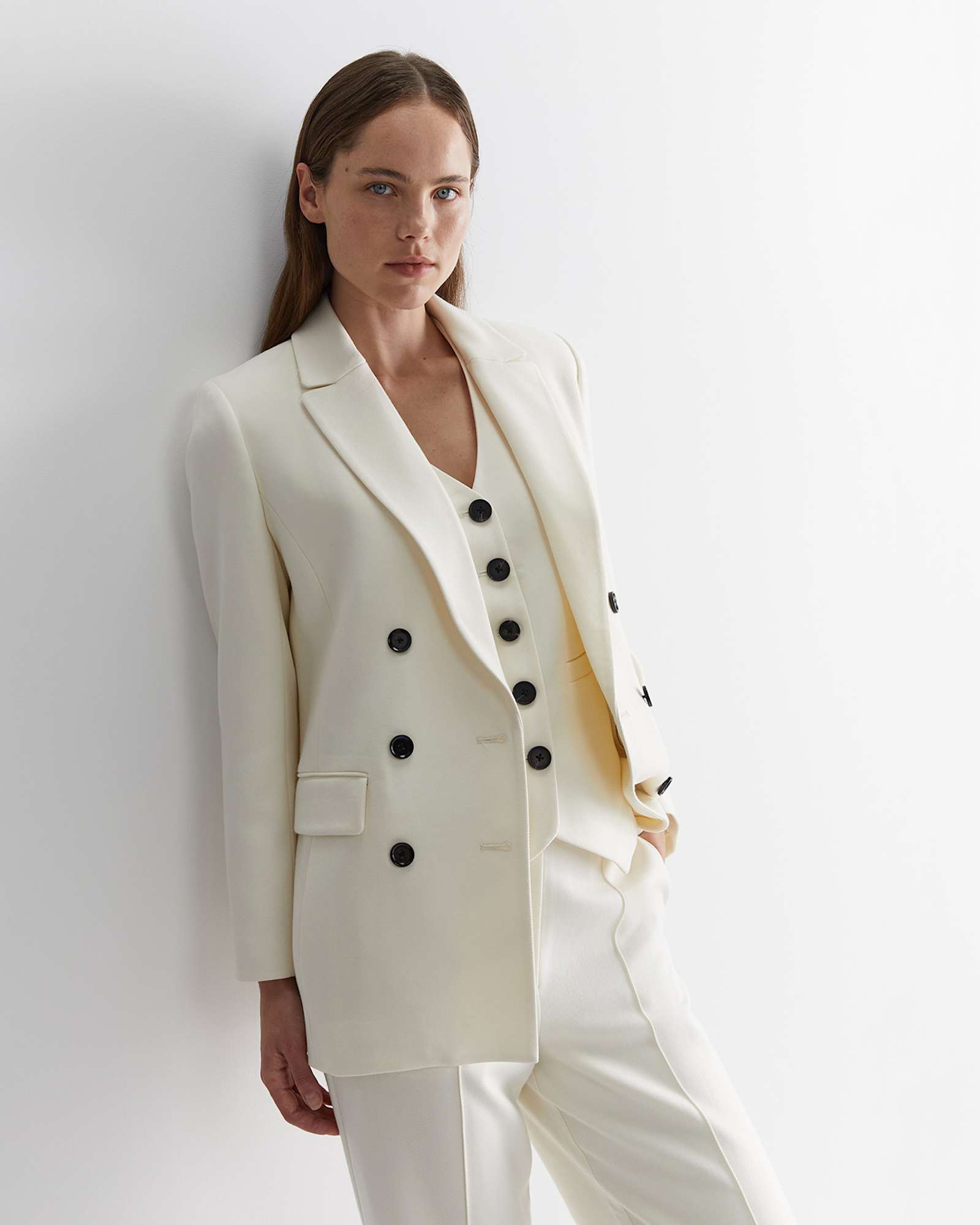 Frankie Twill Coat in WINTER WHITE