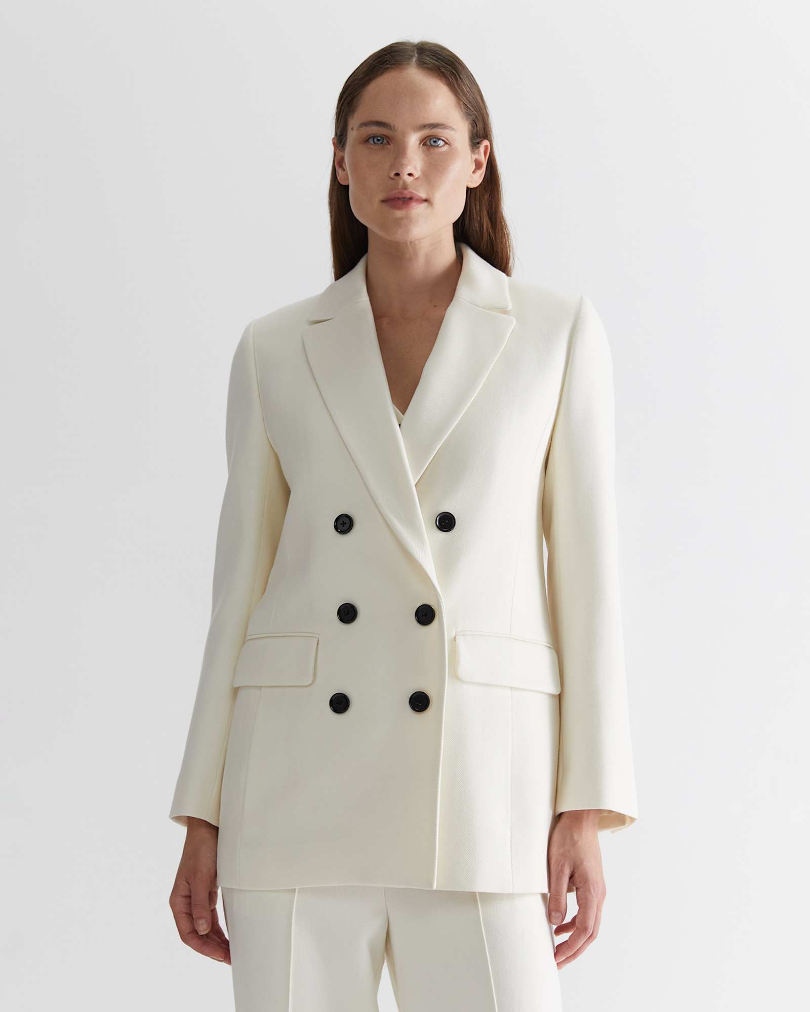 Frankie Twill Coat in WINTER WHITE