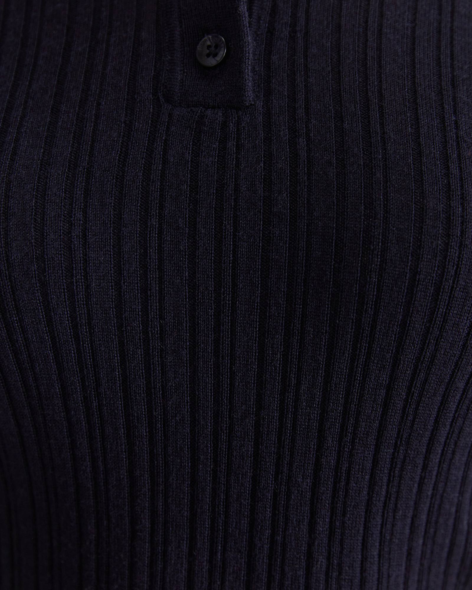 Wool Silk Polo in NAVY