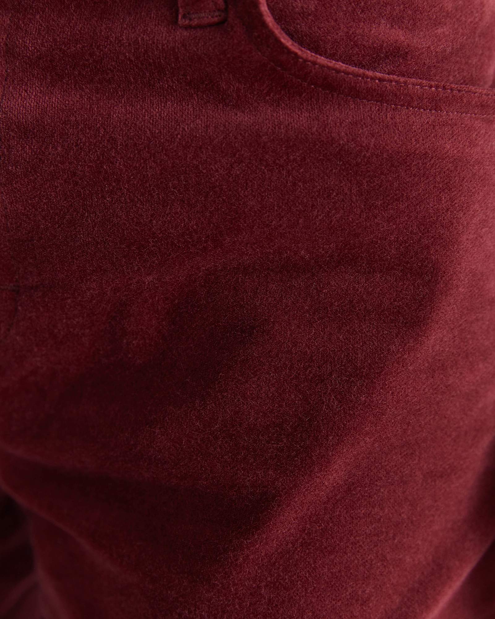 Cleo Velvet Pant in WINE