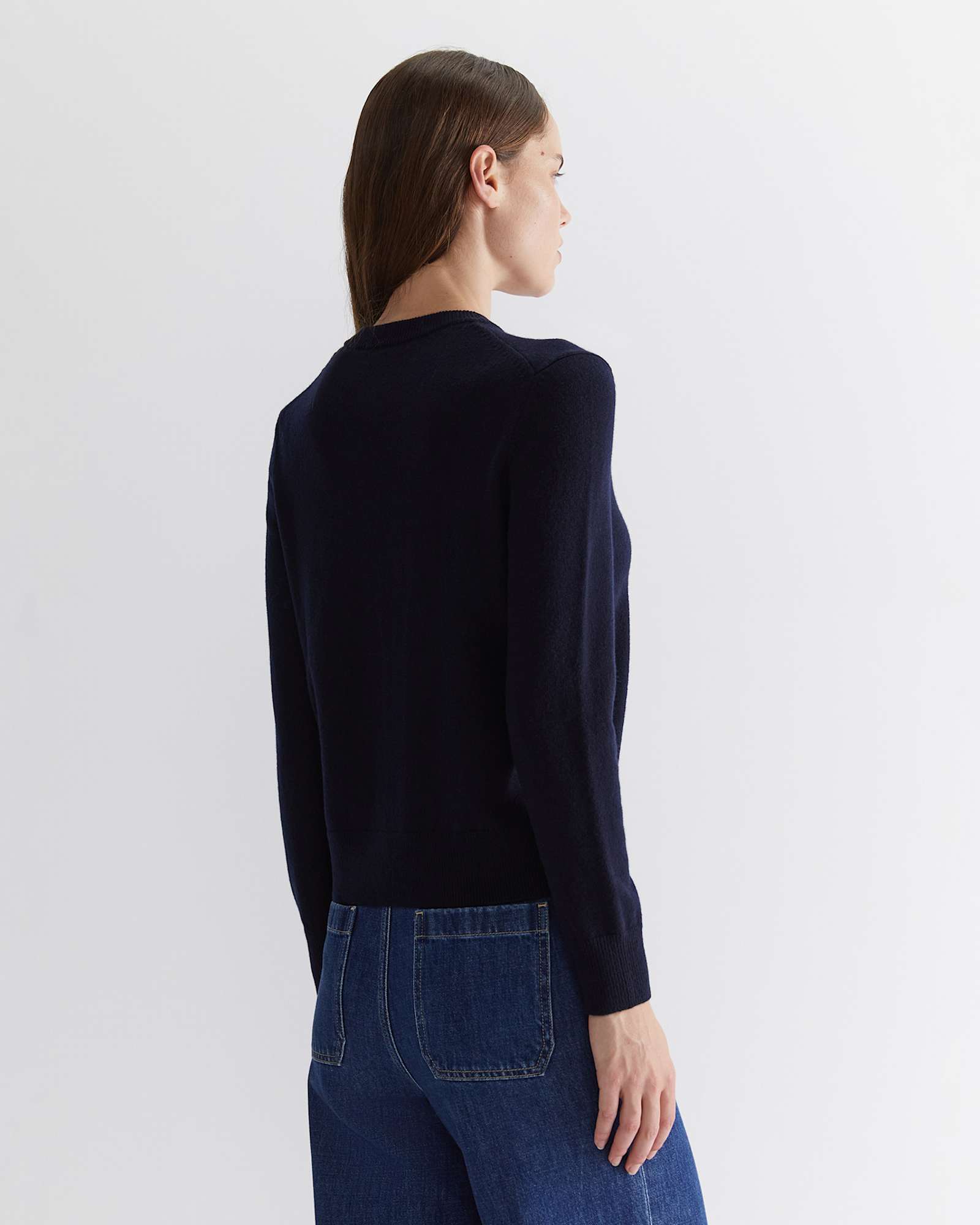 Sunshine Classic Wool Cardigan in NAVY
