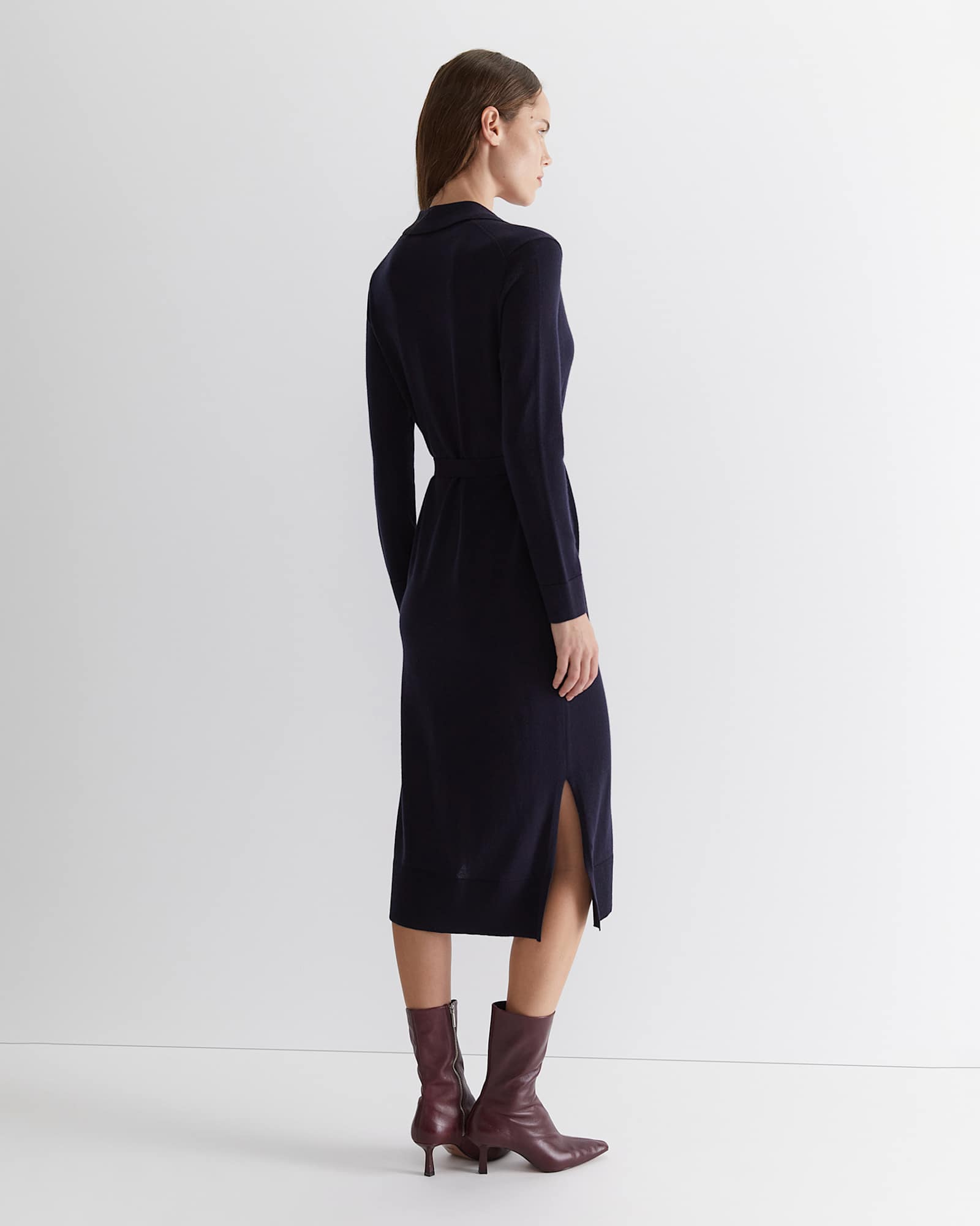 Francis Merino Wool Knit Dress in NAVY