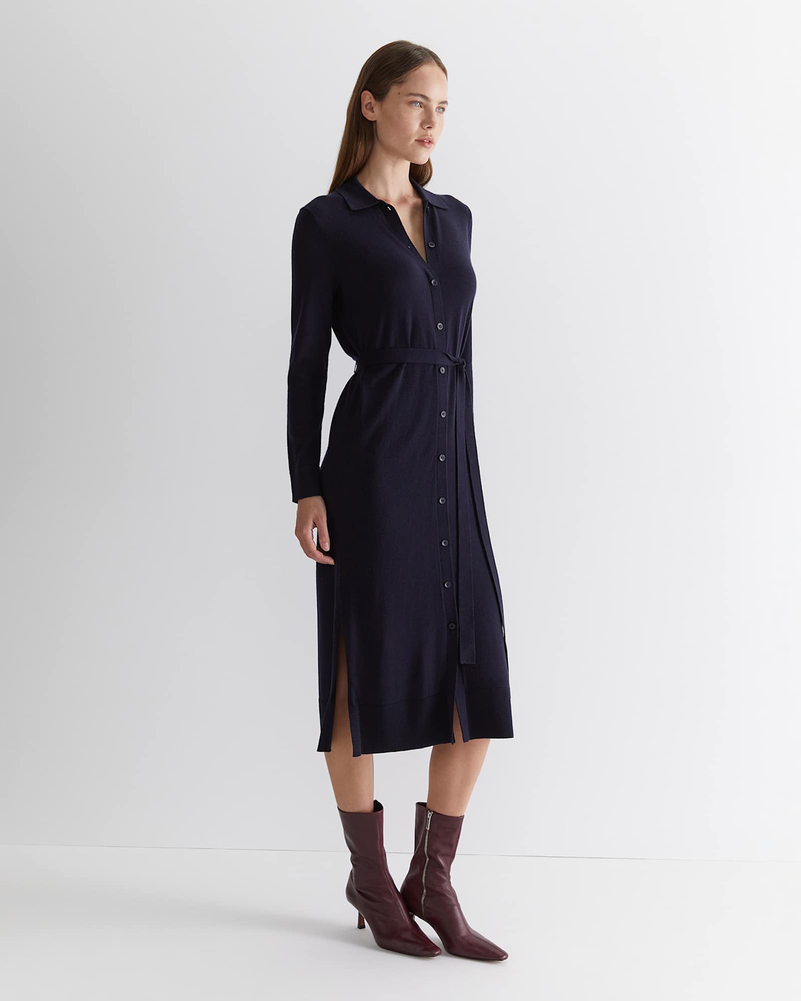 Francis Merino Wool Knit Dress in NAVY