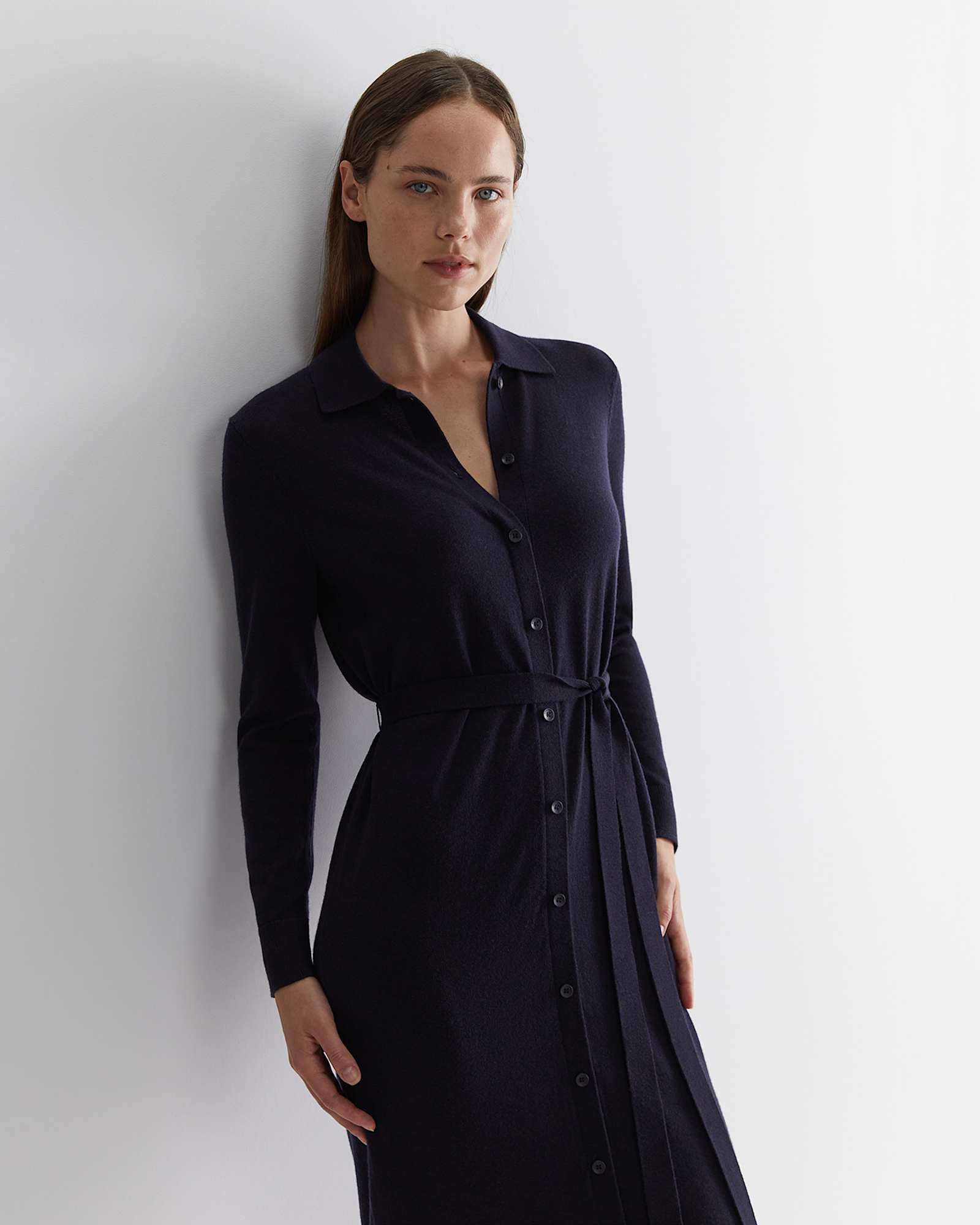 Francis Merino Wool Knit Dress in NAVY
