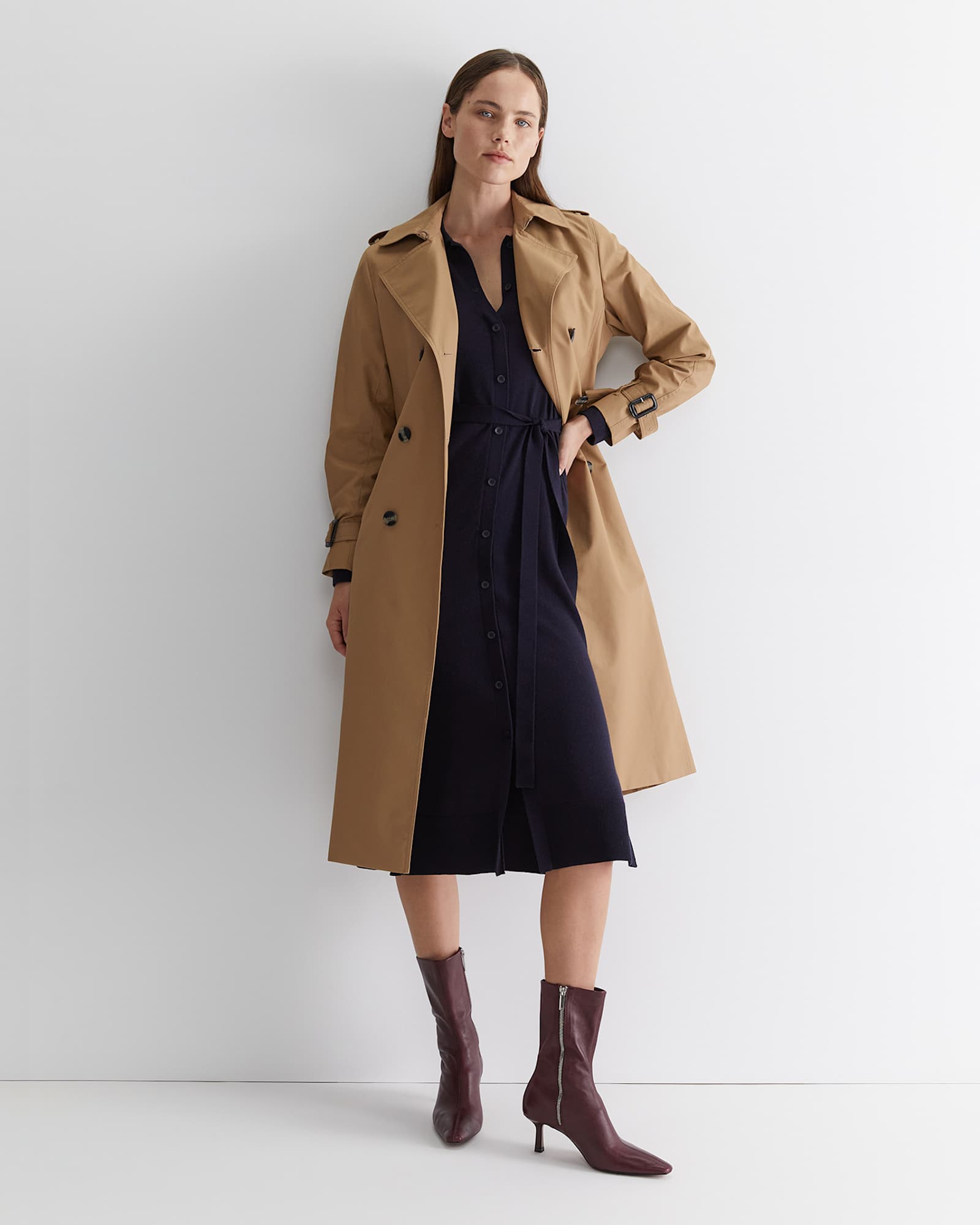 Francis Merino Wool Knit Dress in NAVY
