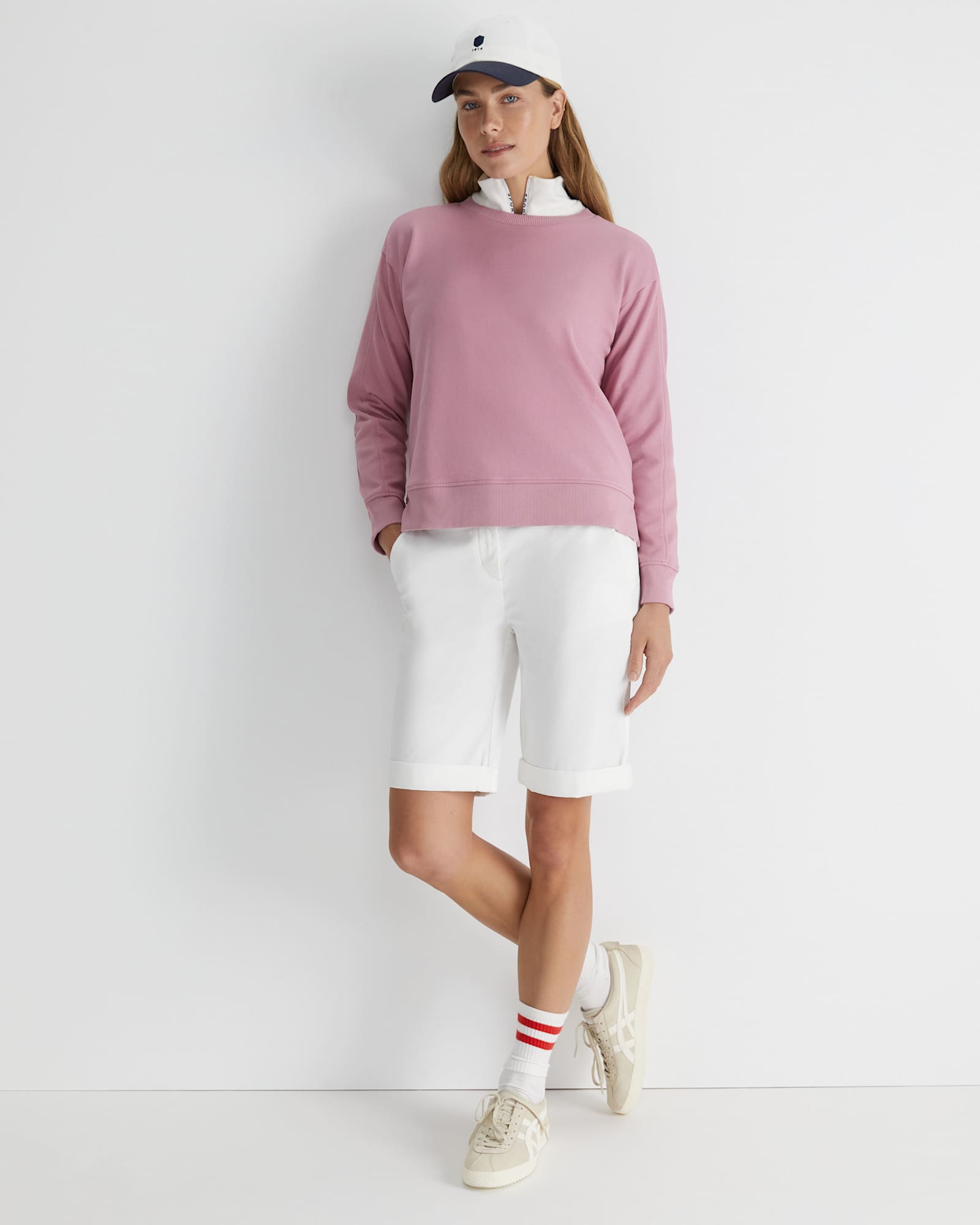 SC Crew Neck Sweat in DUSTY PINK