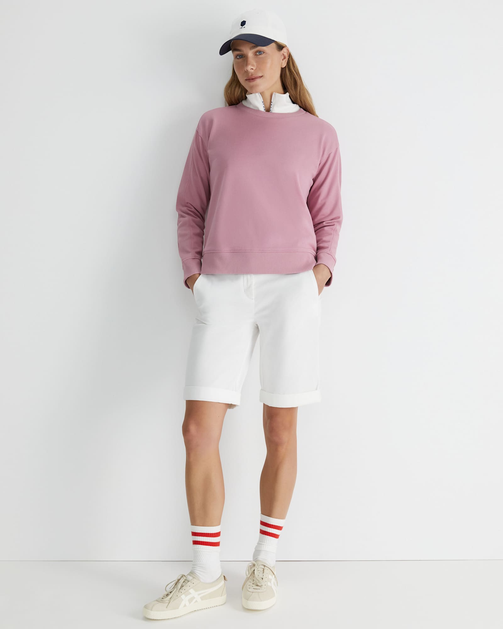 SC Crew Neck Sweat in DUSTY PINK