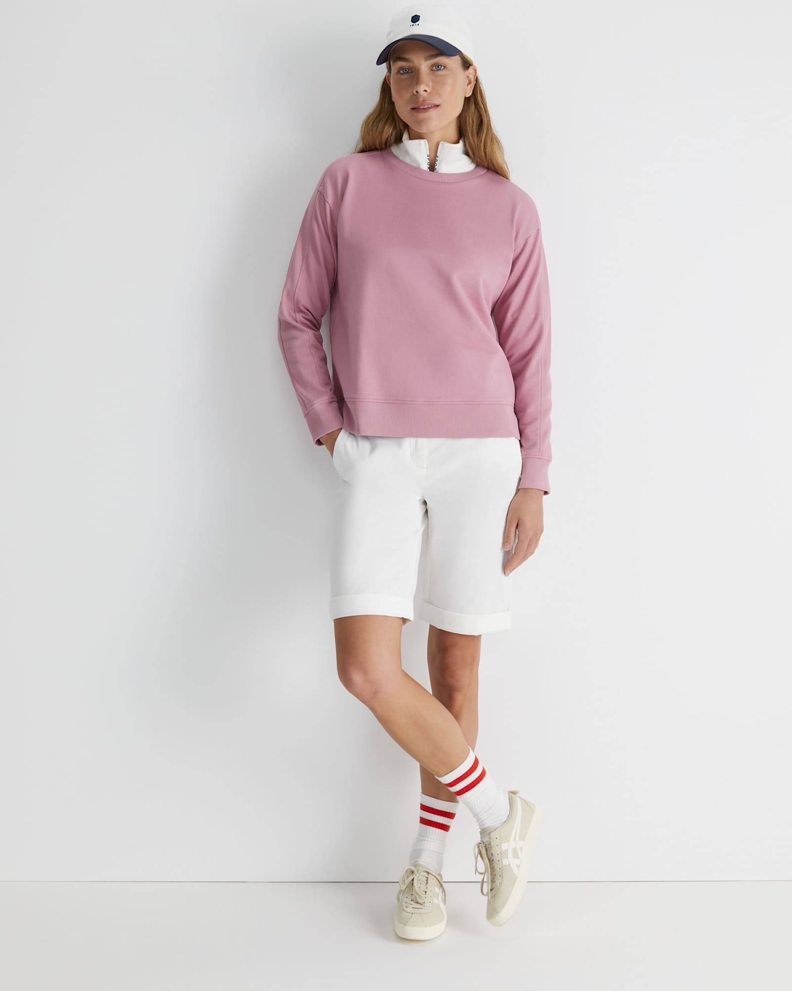 SC Crew Neck Sweat in DUSTY PINK