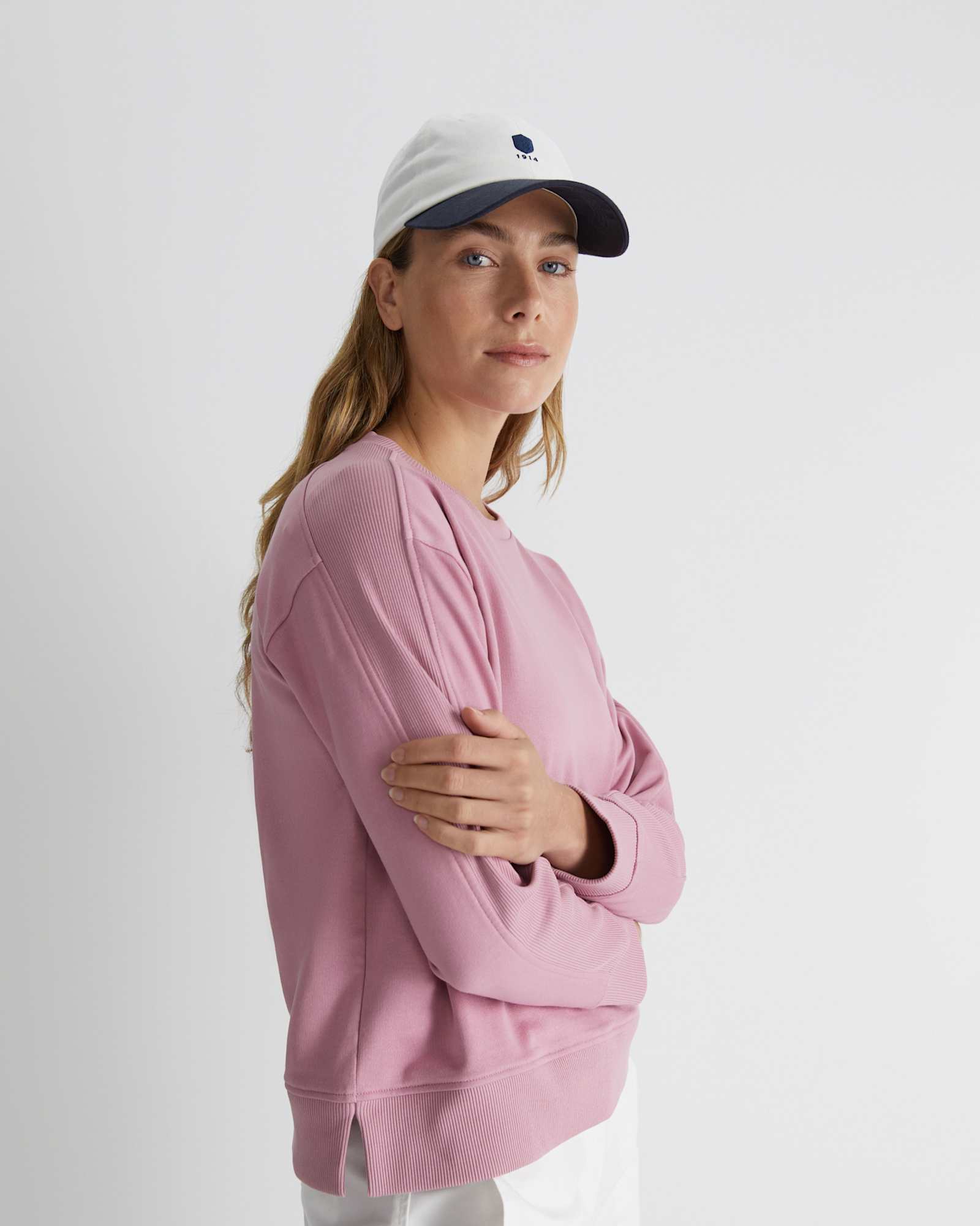 SC Crew Neck Sweat in DUSTY PINK