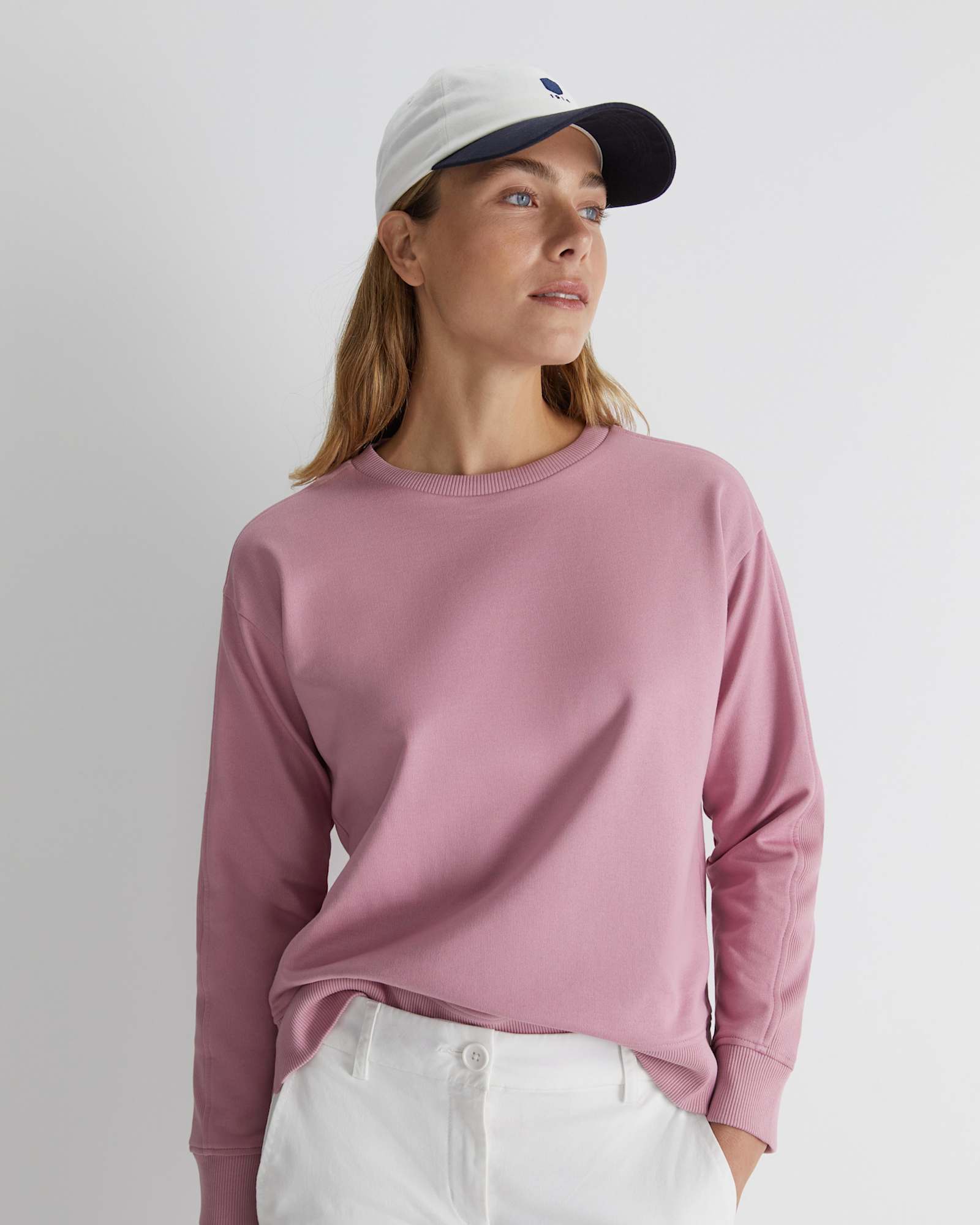 SC Crew Neck Sweat in DUSTY PINK