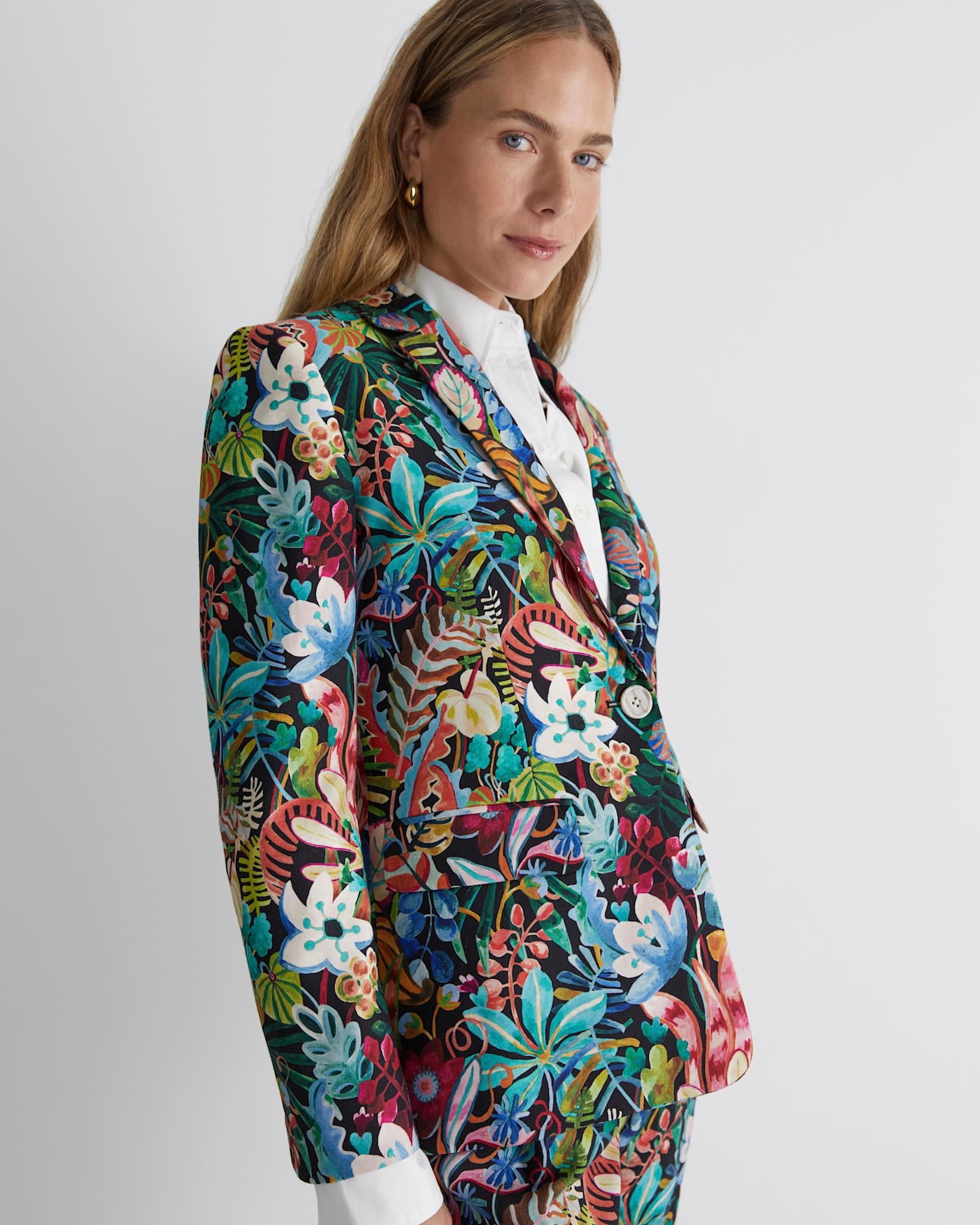 Jungle Liberty Wool Blazer in MULTI
