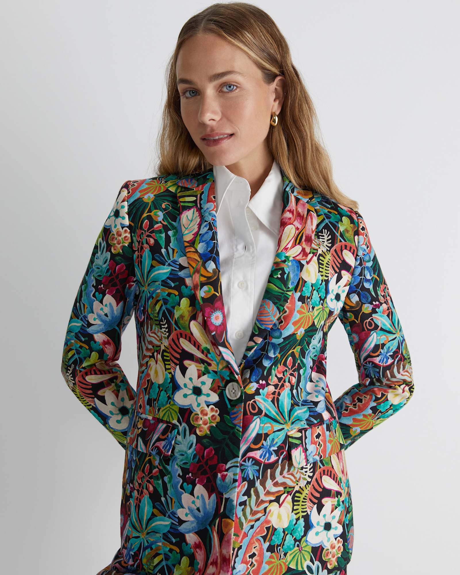Jungle Liberty Wool Blazer in MULTI