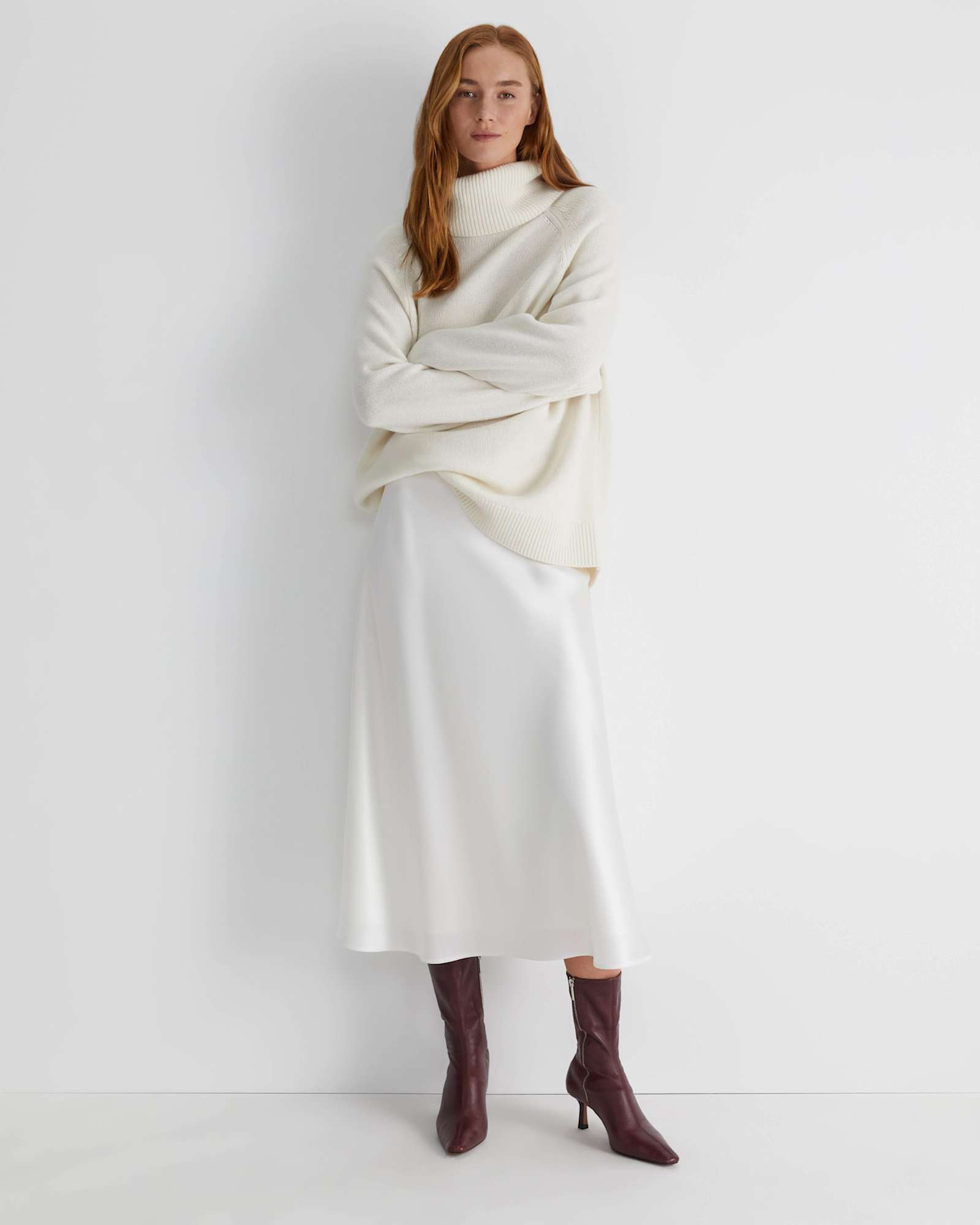 Sunshine Chunky Sweater in WINTER WHITE