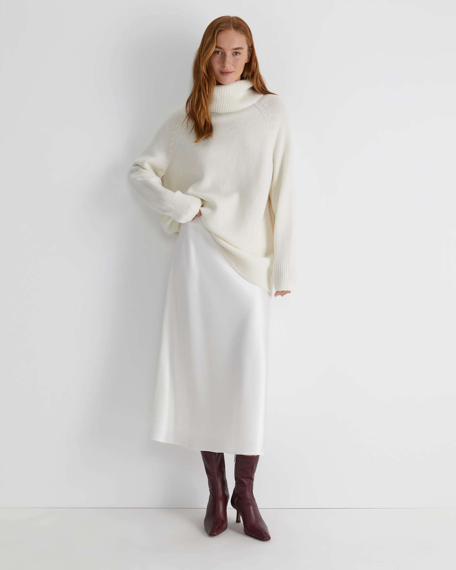 Sunshine Chunky Sweater in WINTER WHITE