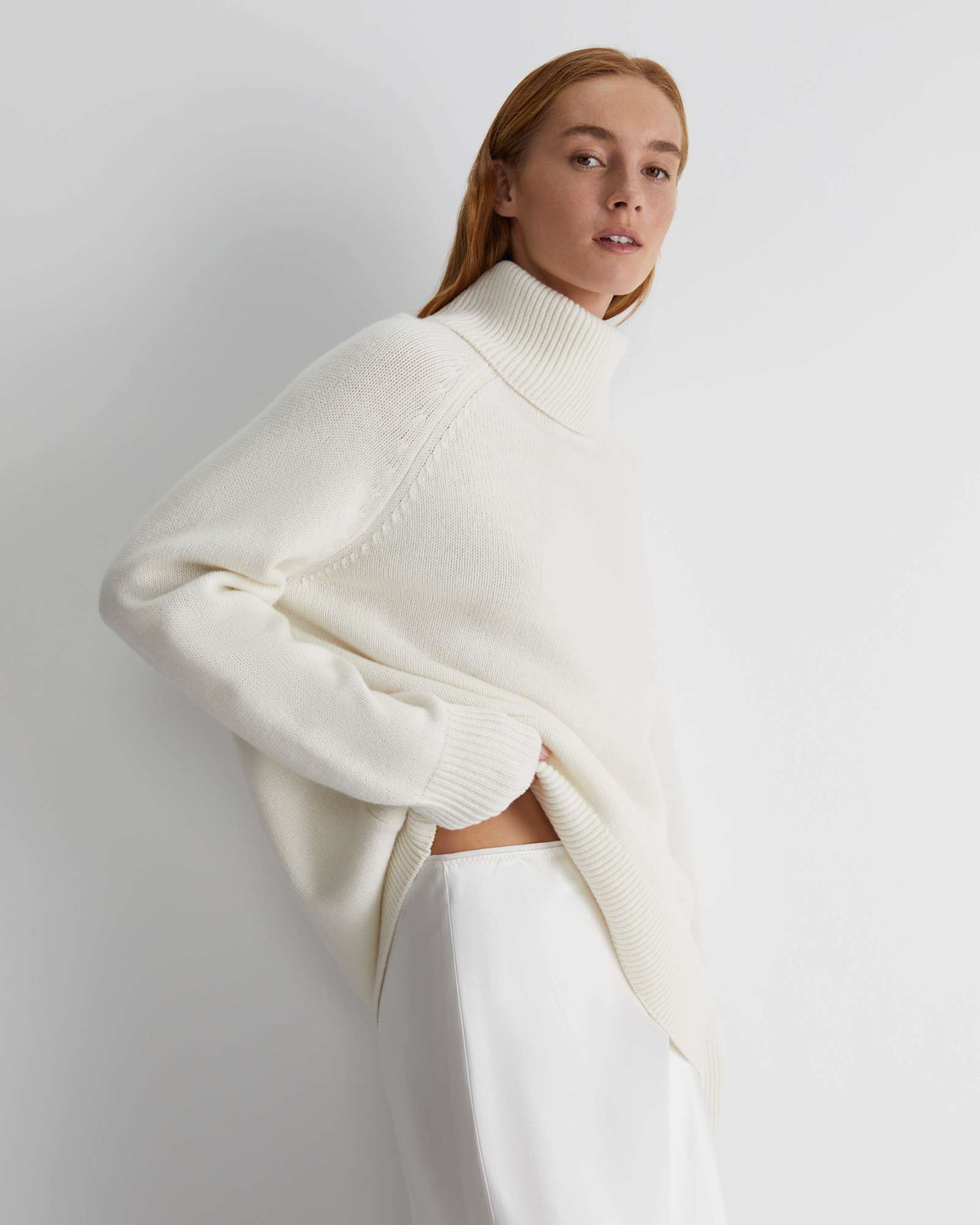 Sunshine Chunky Sweater in WINTER WHITE