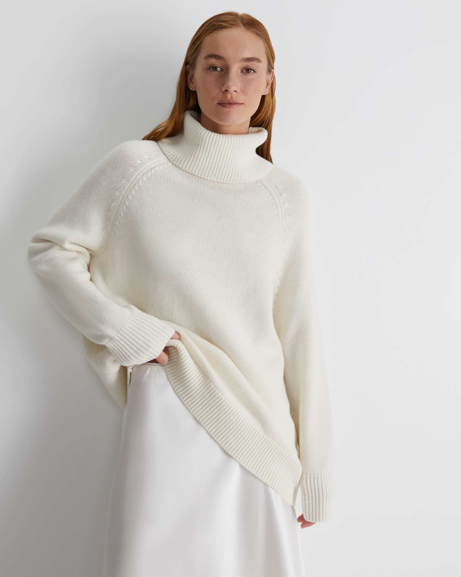 Sunshine Chunky Sweater in WINTER WHITE