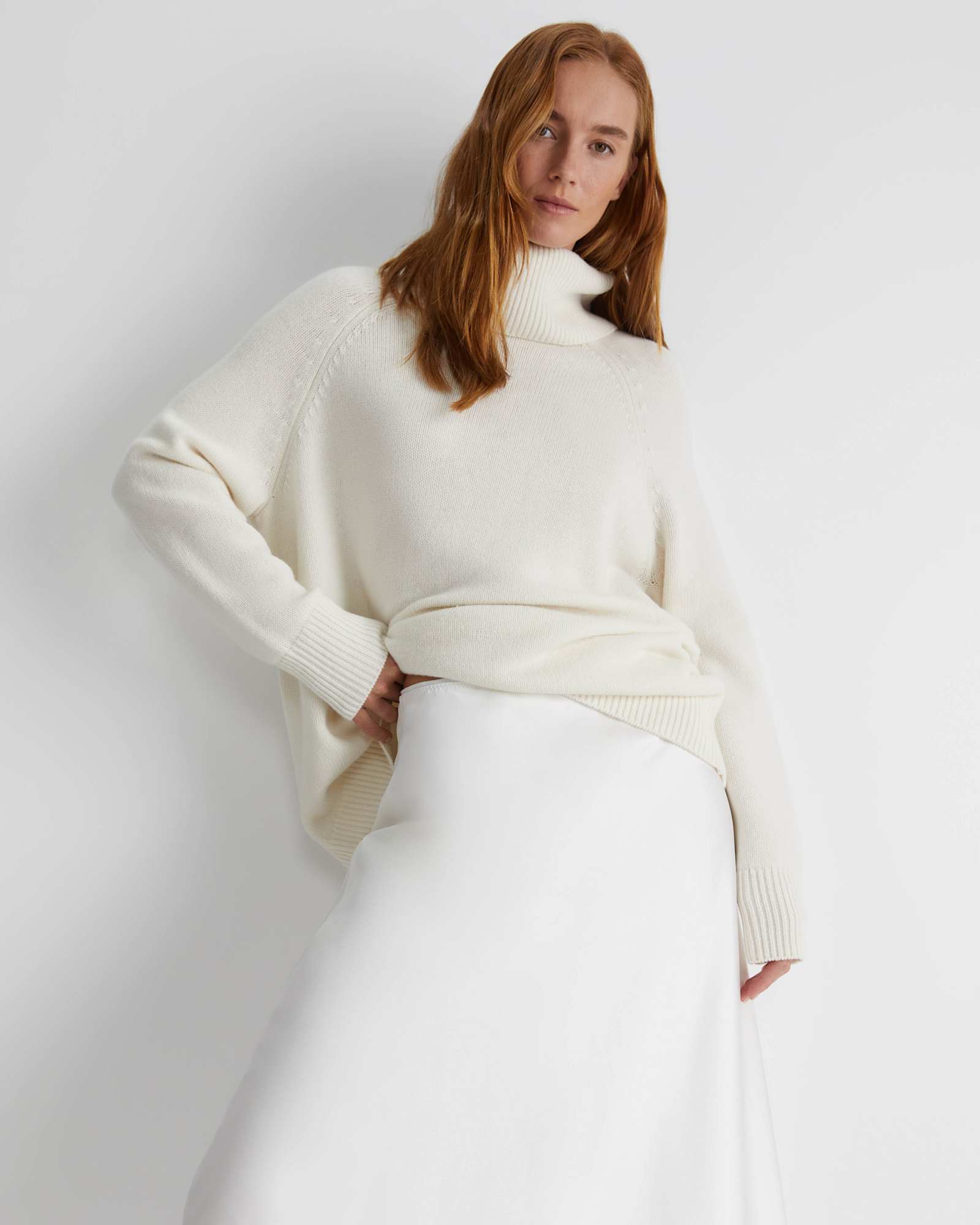 Sunshine Chunky Sweater in WINTER WHITE