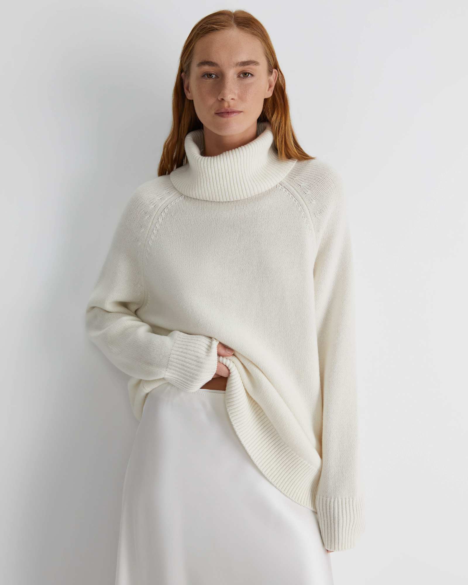 Sunshine Chunky Sweater in WINTER WHITE