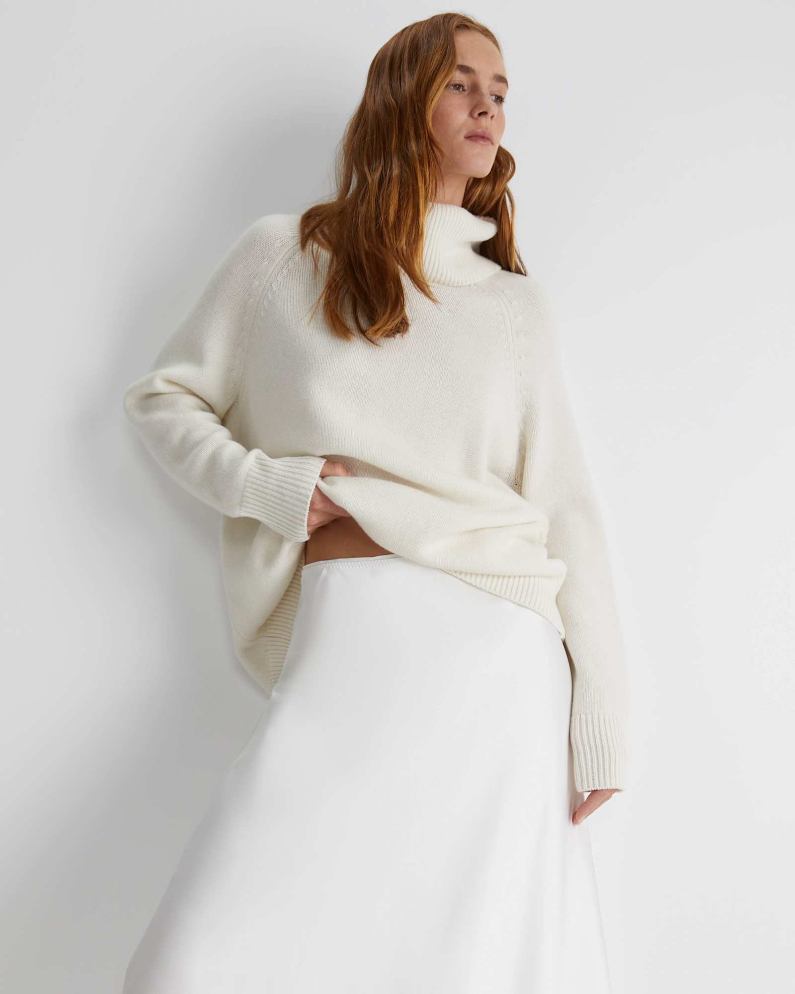 Sunshine Chunky Sweater in WINTER WHITE