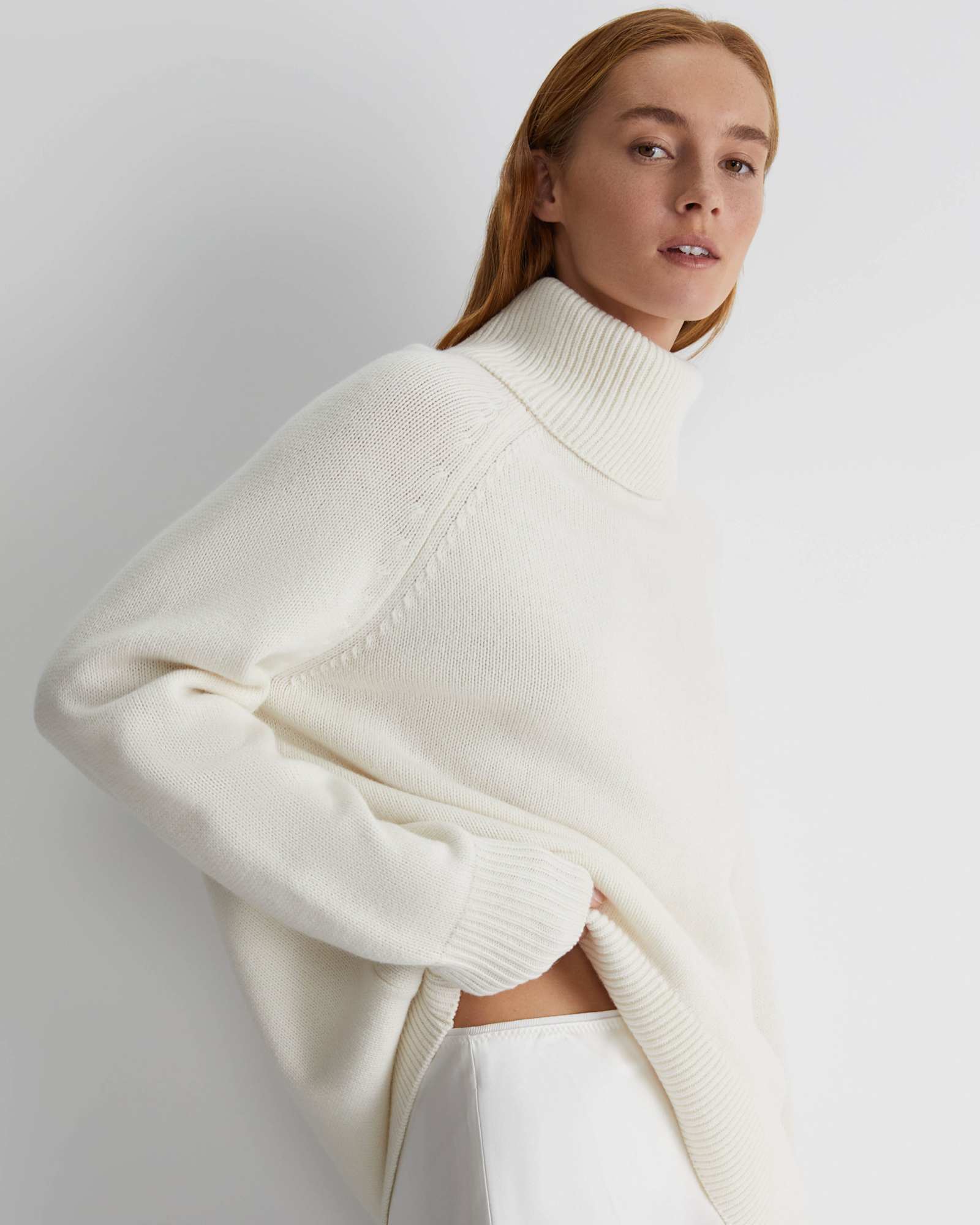 Sunshine Chunky Sweater in WINTER WHITE