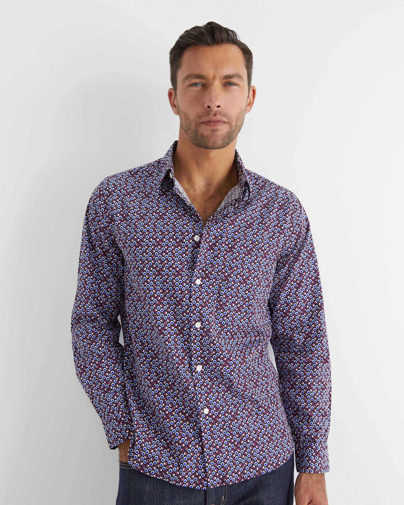 Azra Liberty Shirt in WINEBERRY