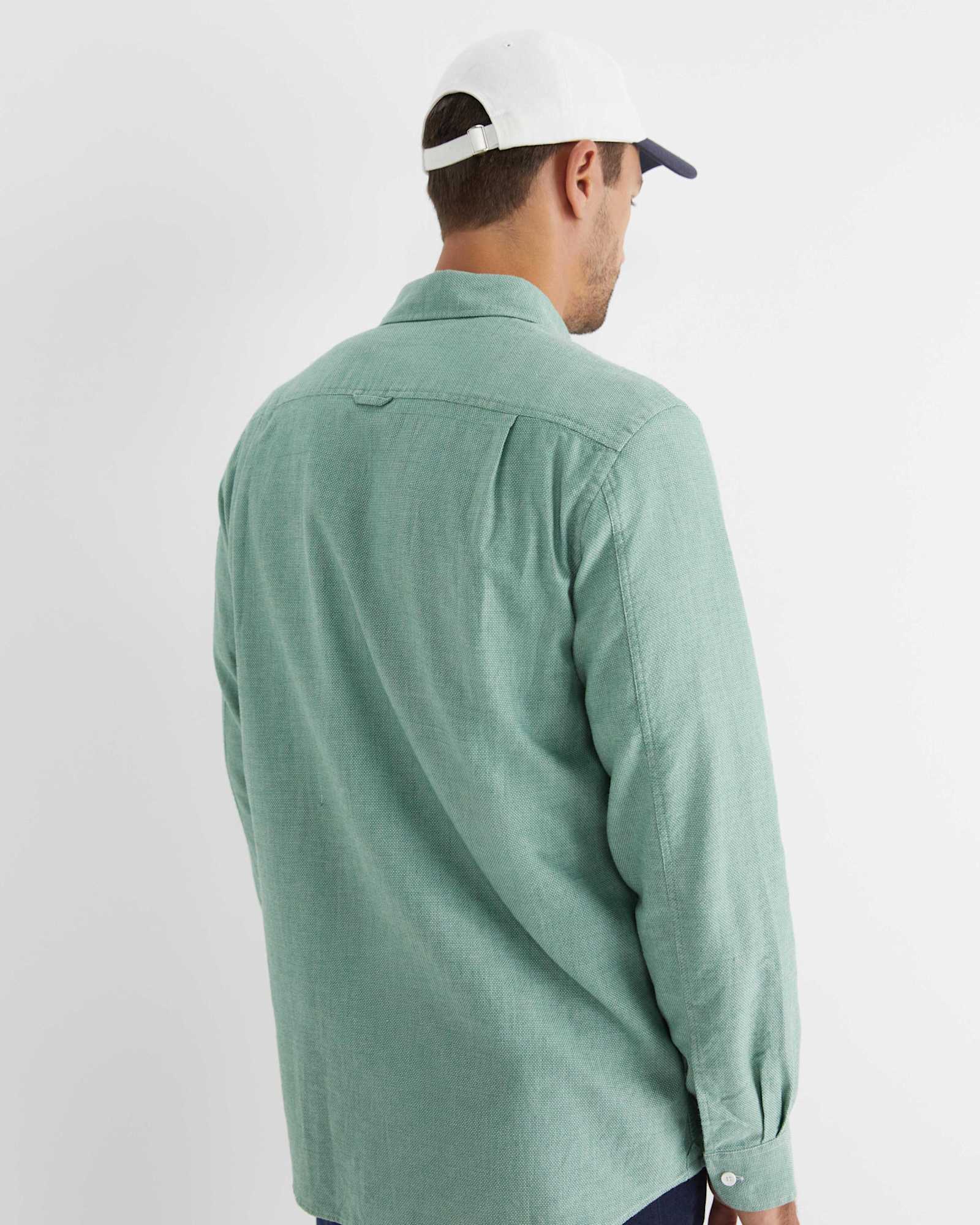 Mclure Long Sleeve Shirt in SAGE