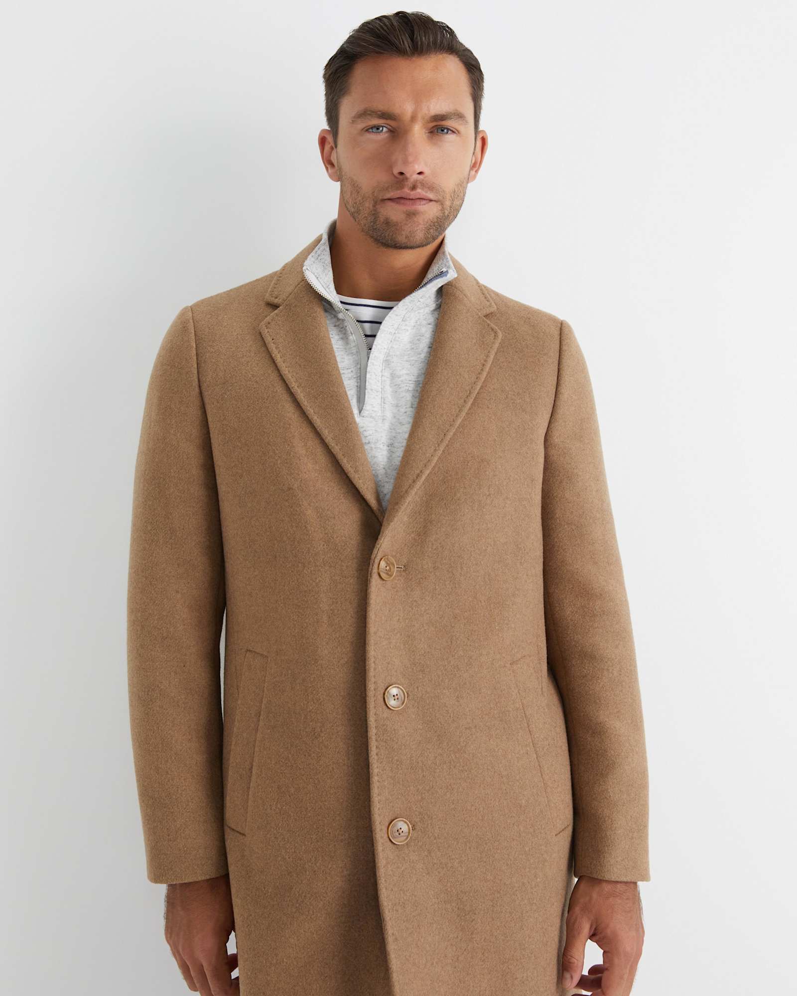 Clayton Melton Wool Jacket in CAMEL