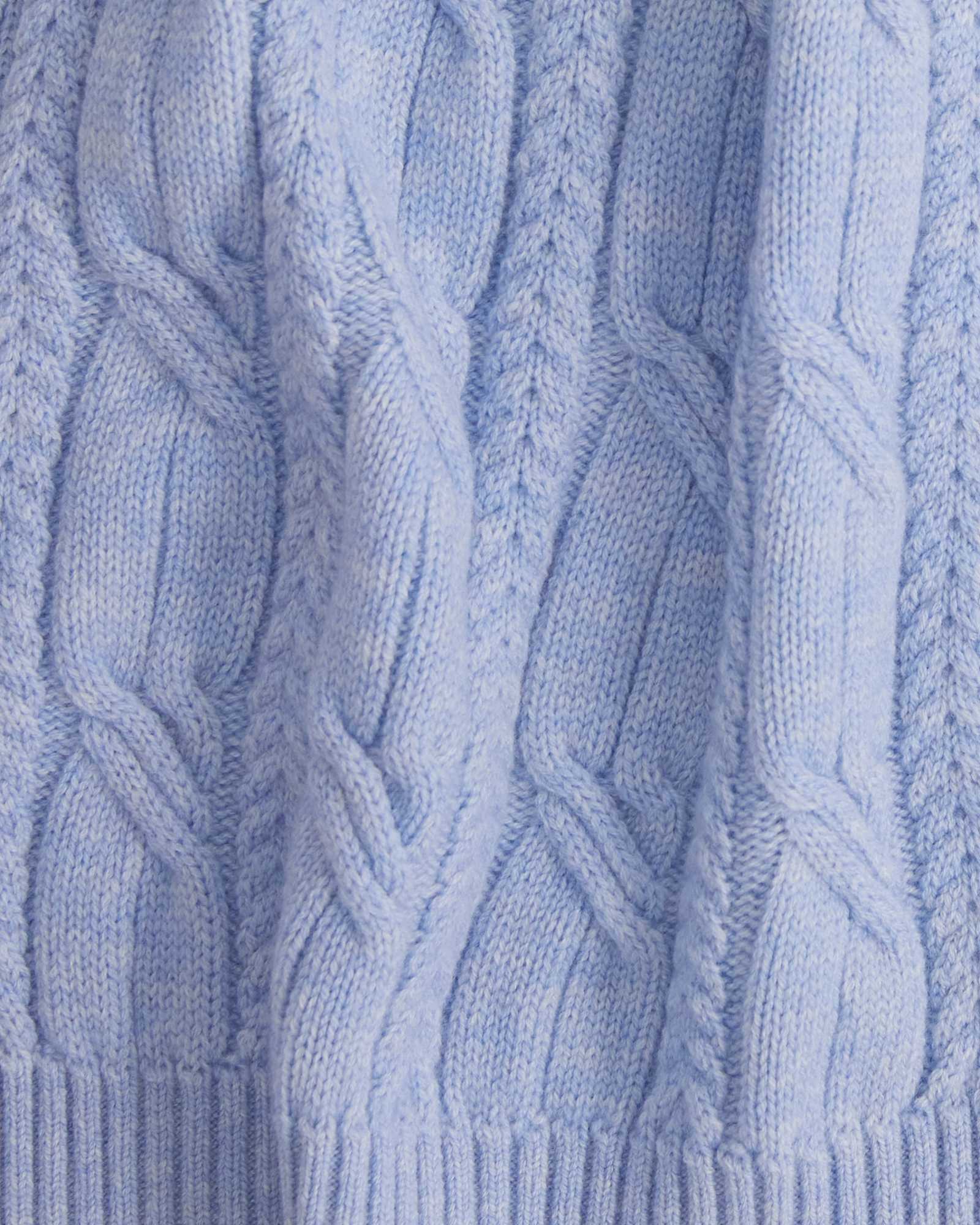 Pearl Cable Scarf in BLUE MELANGE
